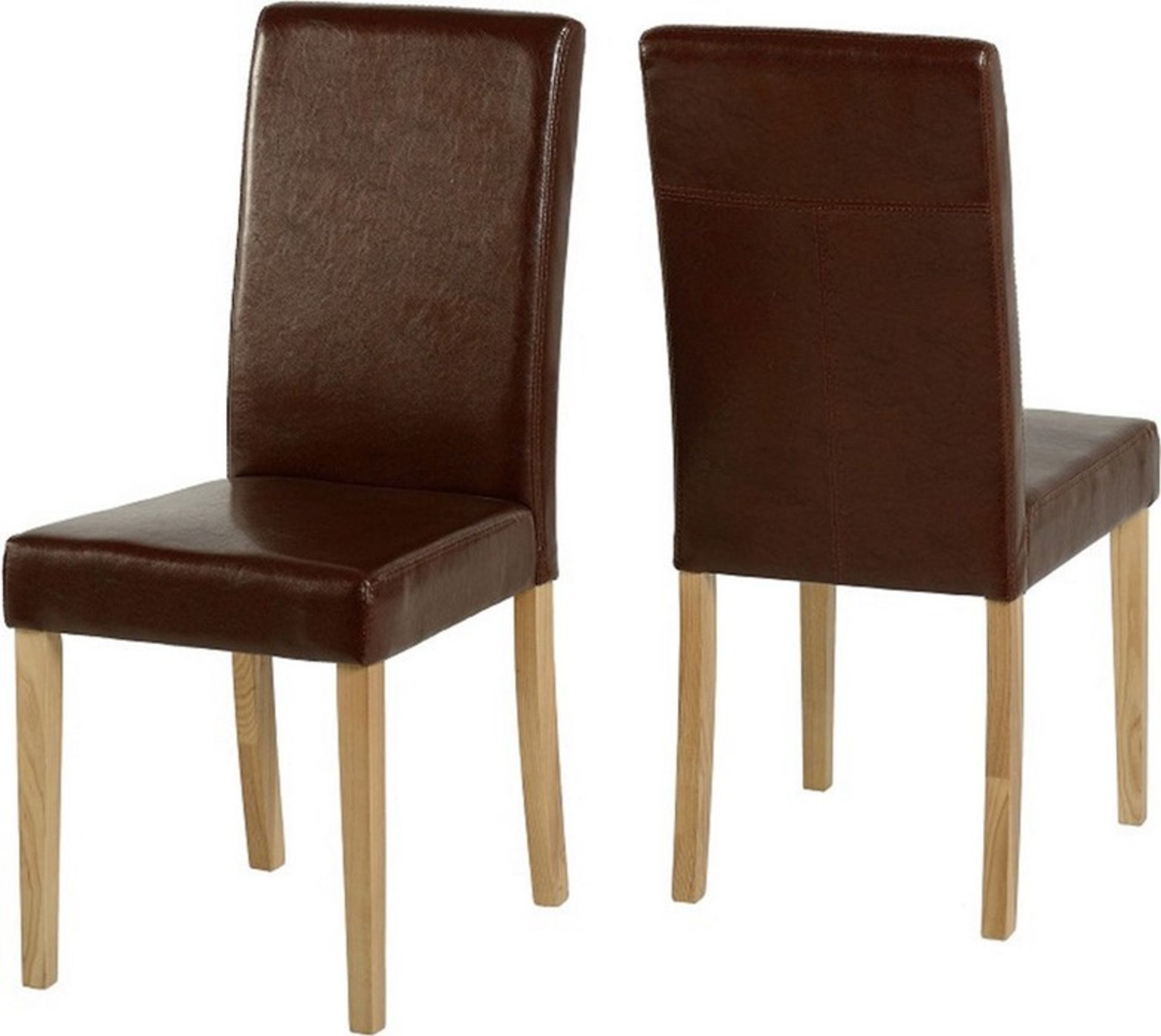 2 BOXED G3 DINING CHAIRS IN BROWN FUAX LEATHER PU