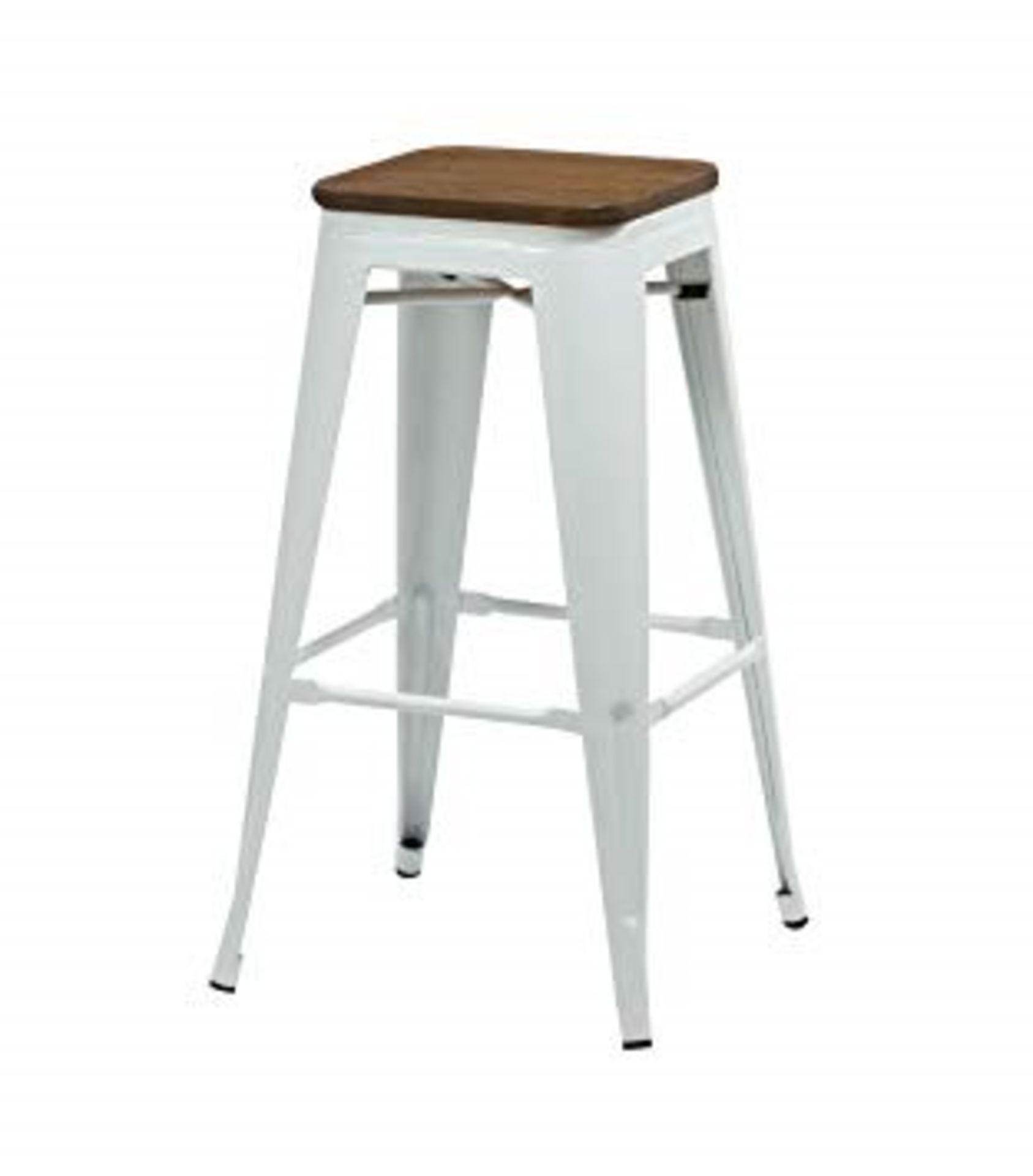2 BOXED BIRLEA DOWNTOWN METAL STOOLS IN WHITE