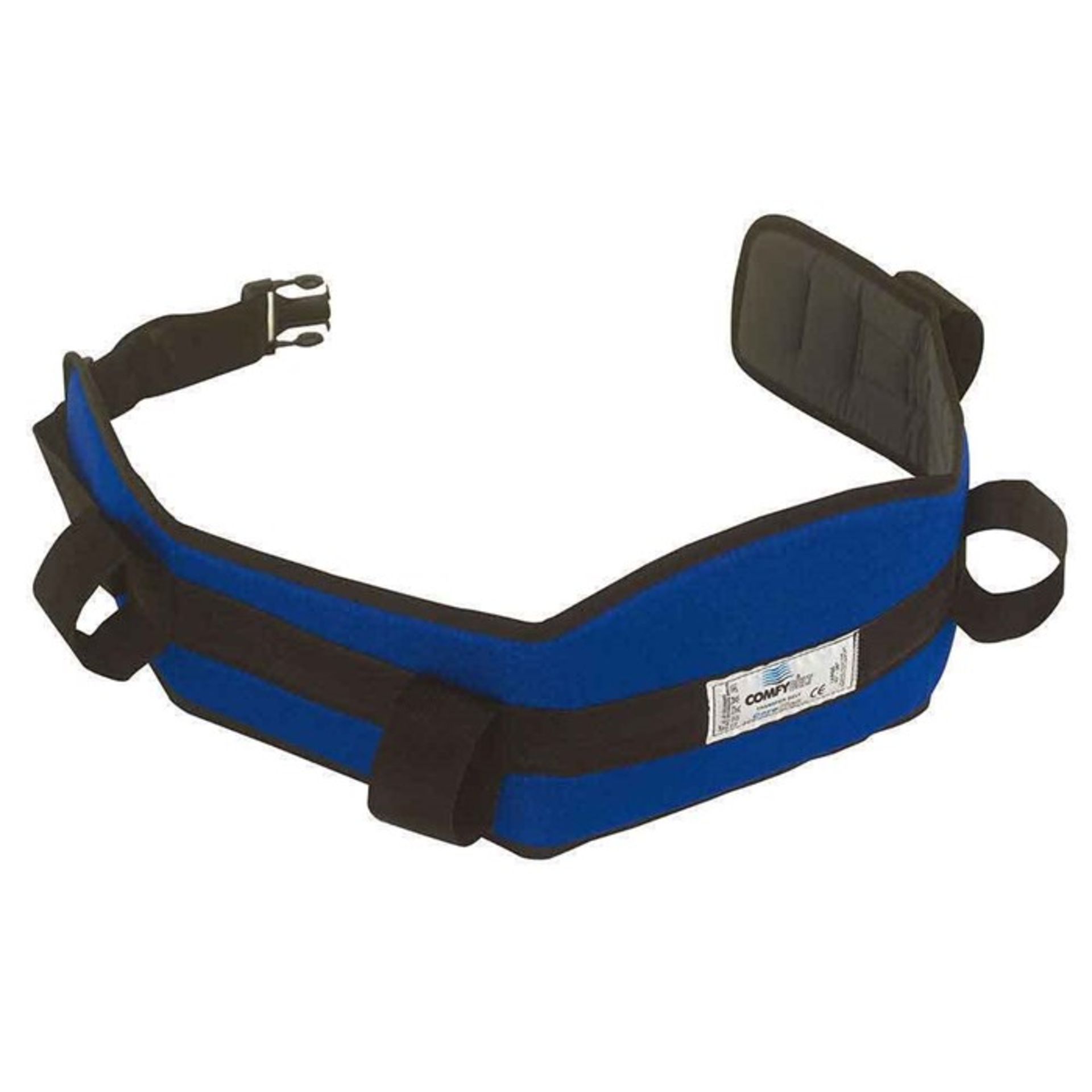 ME: 1 AS NEW PACKAGED MEDIUM DELUXE COMFYLIFT HANDLING BELT IN BLUE / RRP £59.99 (VIEWING HIGHLY