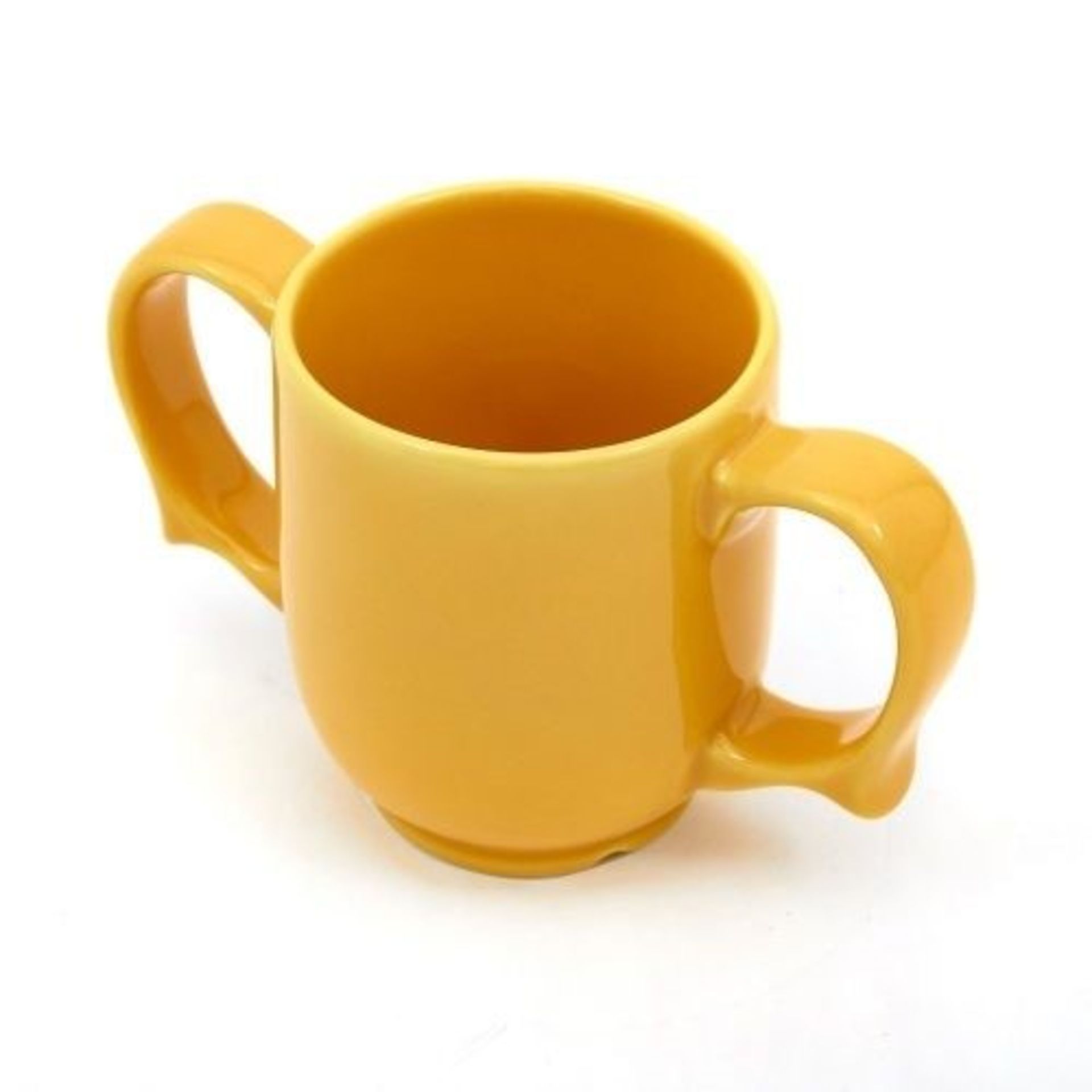 ME : 1 LOT TO CONTAIN 6 WADE - LIFE WITH DIGNITY 2 HANDLED FEEDING MUGS IN YELLOW / RRP £77.94 (