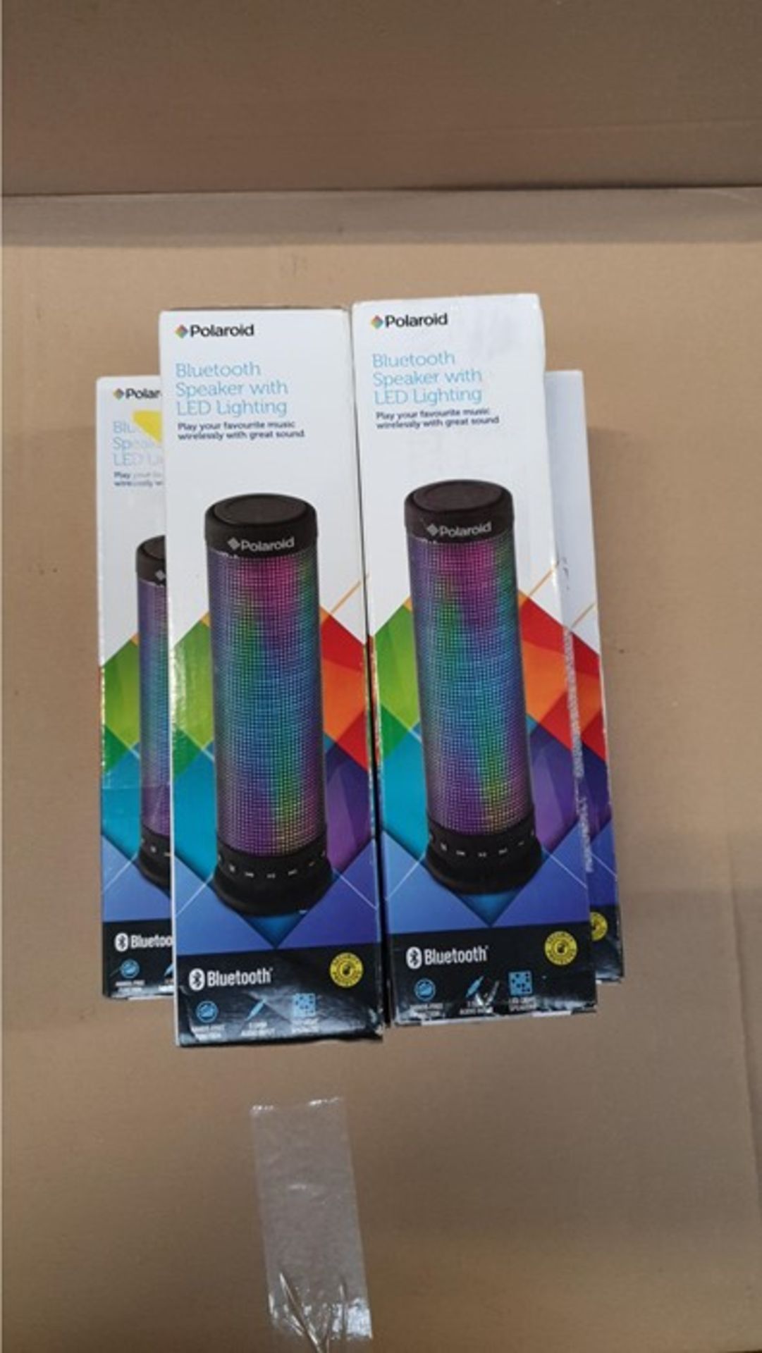 1 LOT TOP CONTAIN 5 BOXED POLAROID BLUETOOTH SPEAKER WITH LED LIGHTENING - BL - 5632 / RRP £94.95 (