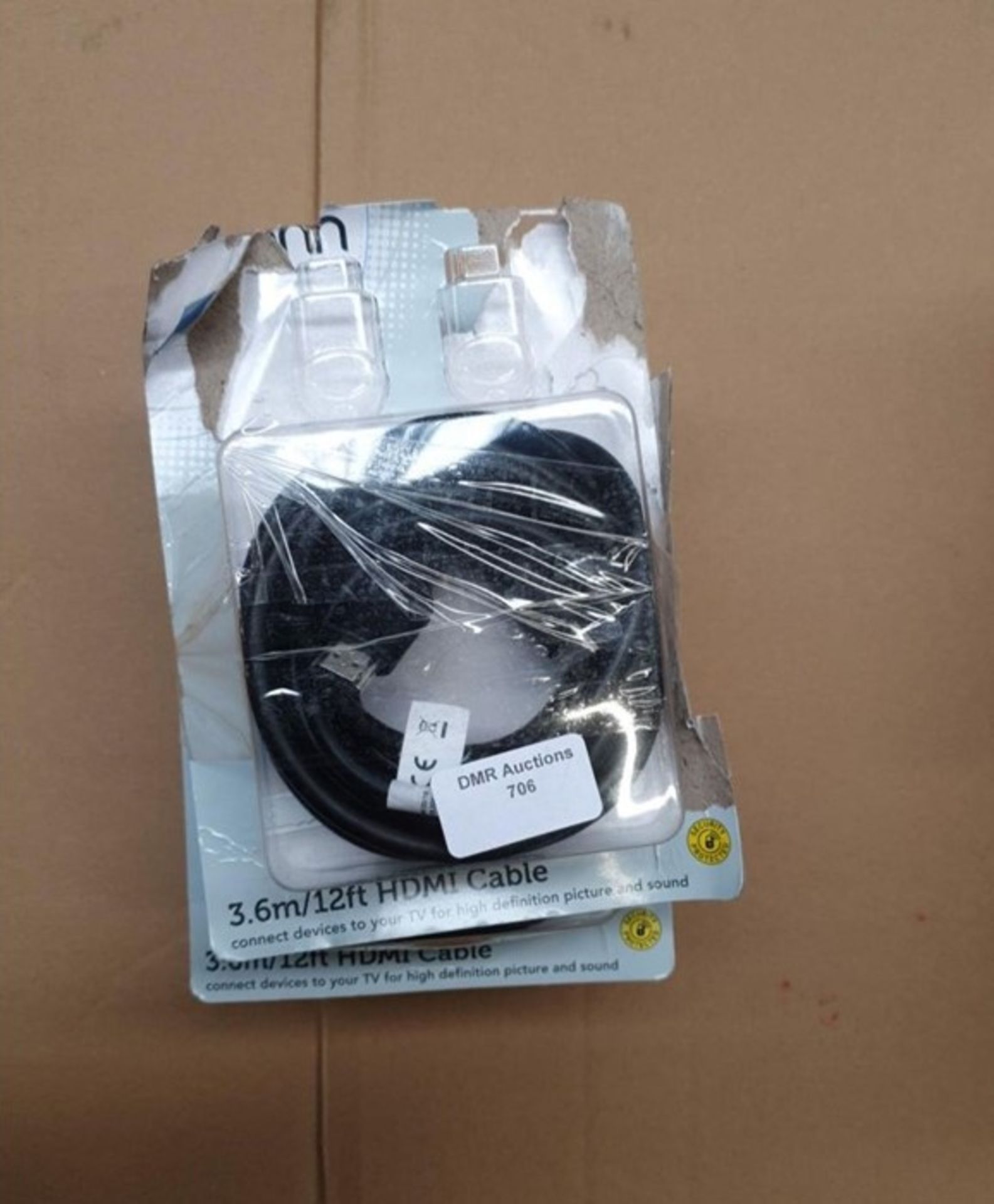 1 LOT TO CONTAIN 4 ONN 3.6M/12FT HDMI CABLES / BL -5599 / RRP £39.96 (VIEWING HIGHLY RECOMMENDED)