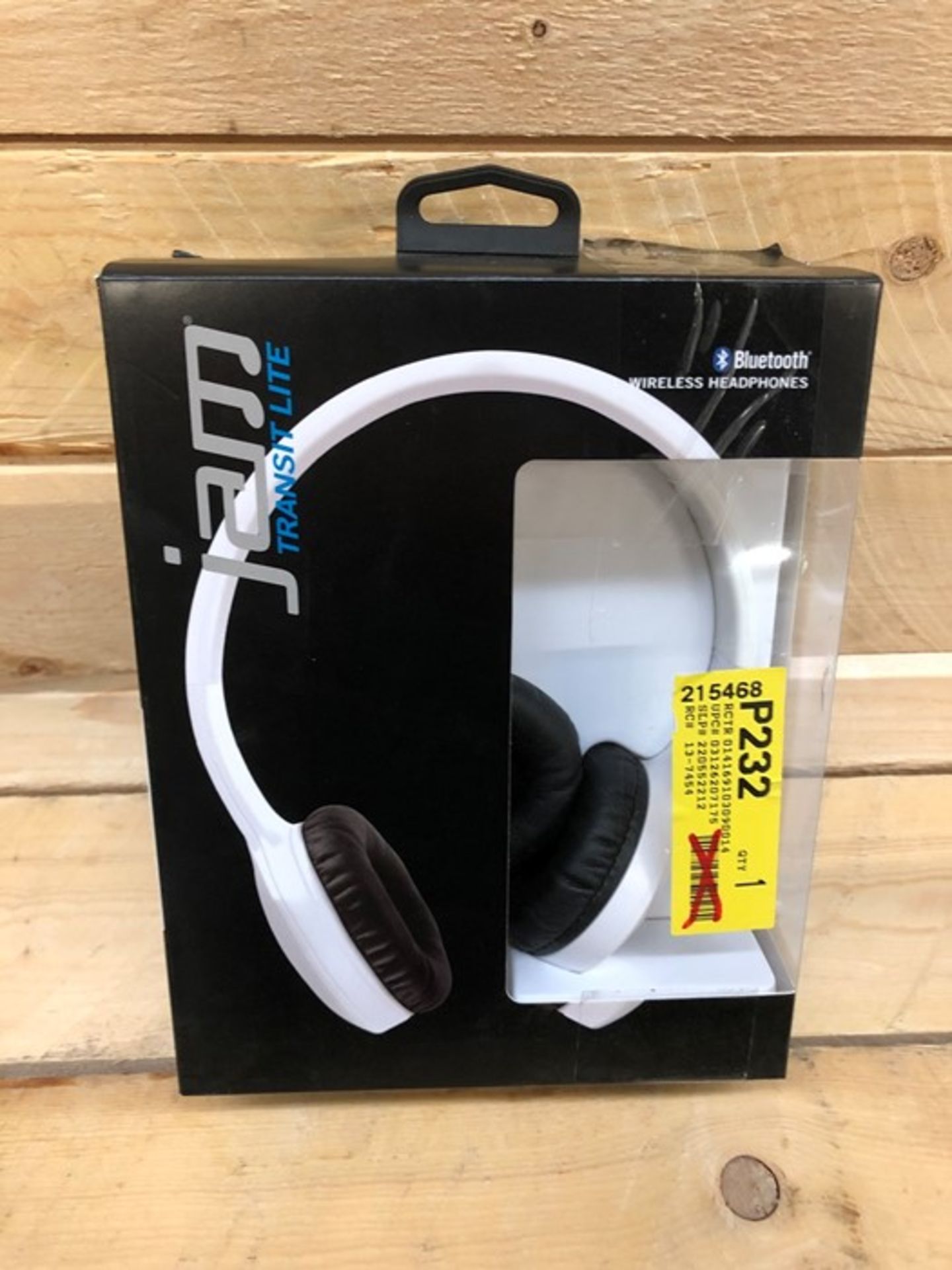 1 BOXED JAM TRANSIT LITE BLUETOOTH WIRELESS HEADPHONES IN WHITE / RRP £39.35 / BL 5468 (VIEWING