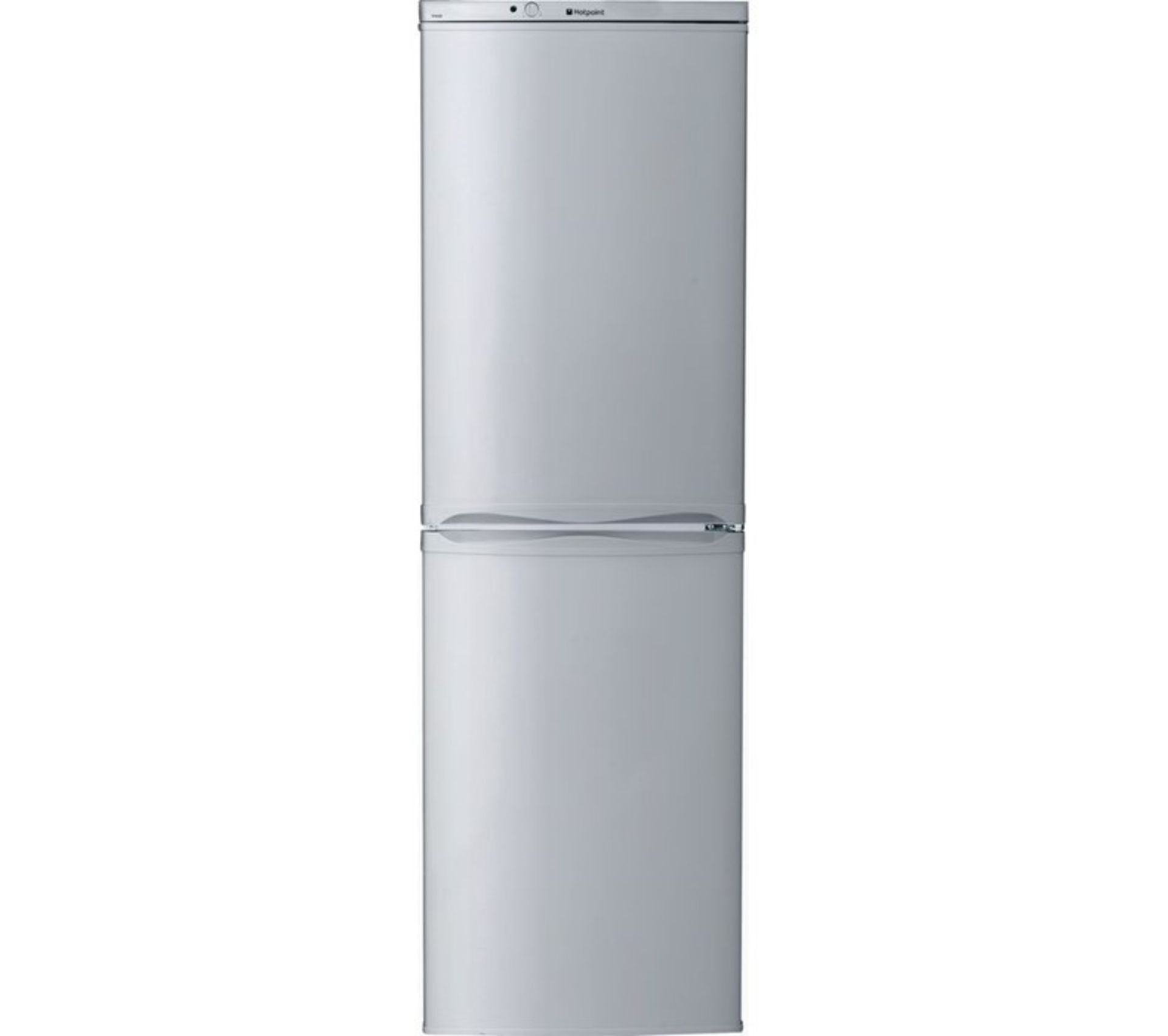 1 GRADE B HOTPOINT SILVER FRIDGE FREEZER IN SILVER / HBNF5517-S UK / RRP £319.00 (VIEWING HIGHLY