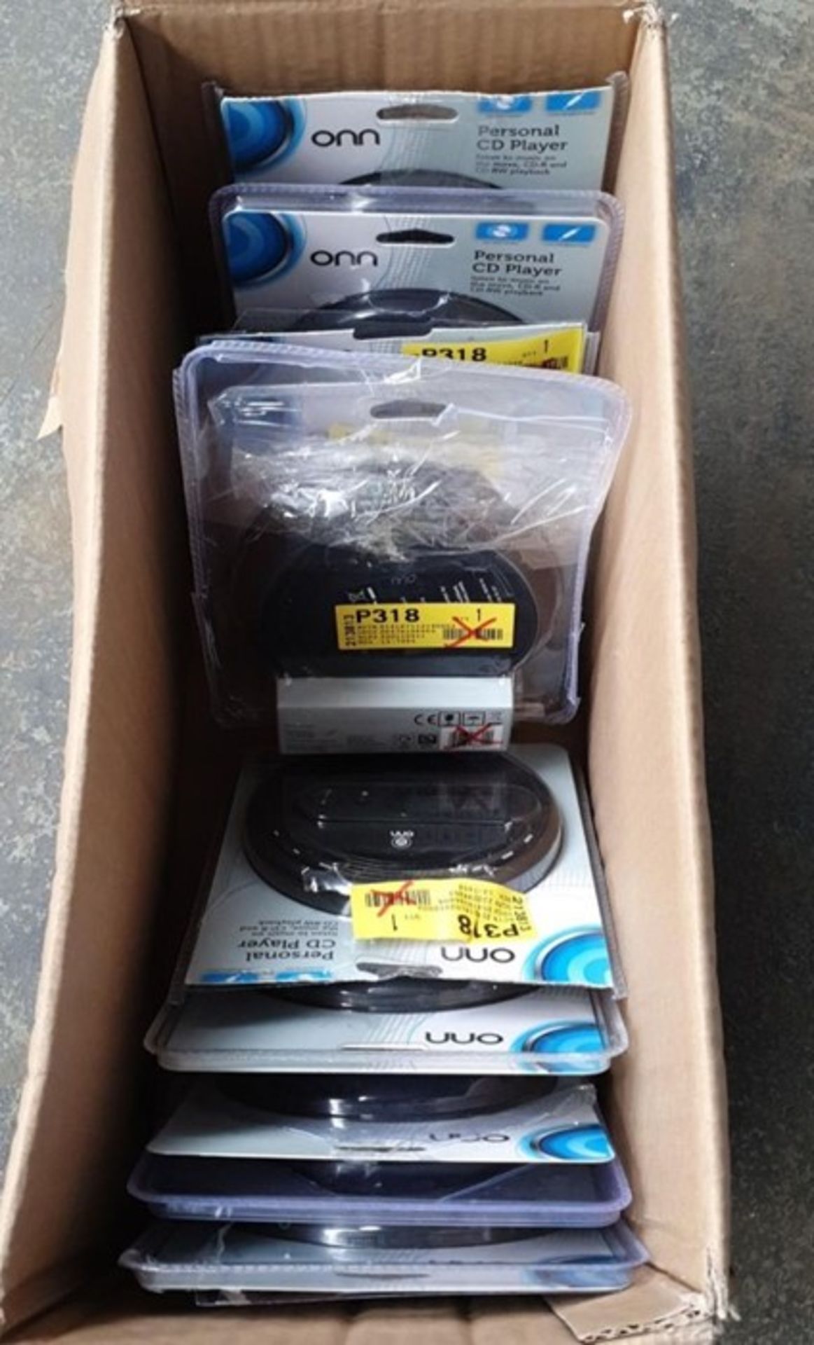 1 LOT TO CONTAIN APPROX 9 ONN PERSONAL CD PLAYERS / BL - 3813 (VIEWING HIGHLY RECOMMENDED)