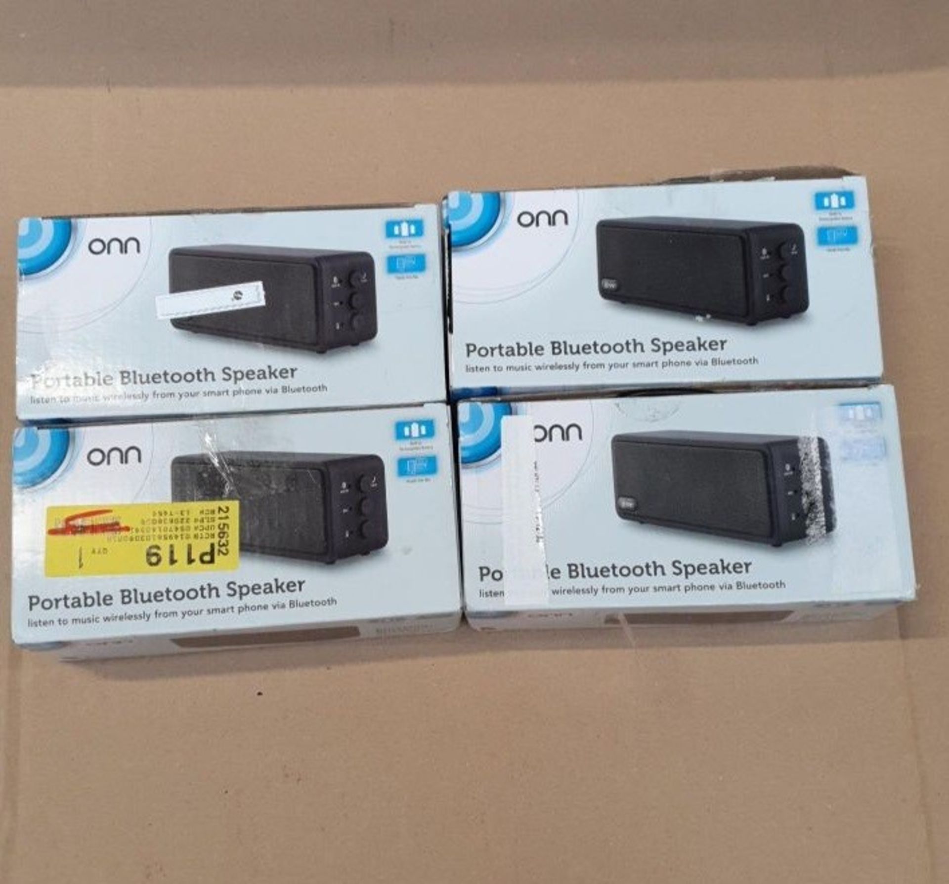 1 LOT TO CONTAIN 4 BOXED ONN BLUETOOTH SPEAKERS IN BLACK - BL 5632 / RRP £59.96 (VIEWING HIGHLY - Image 2 of 2