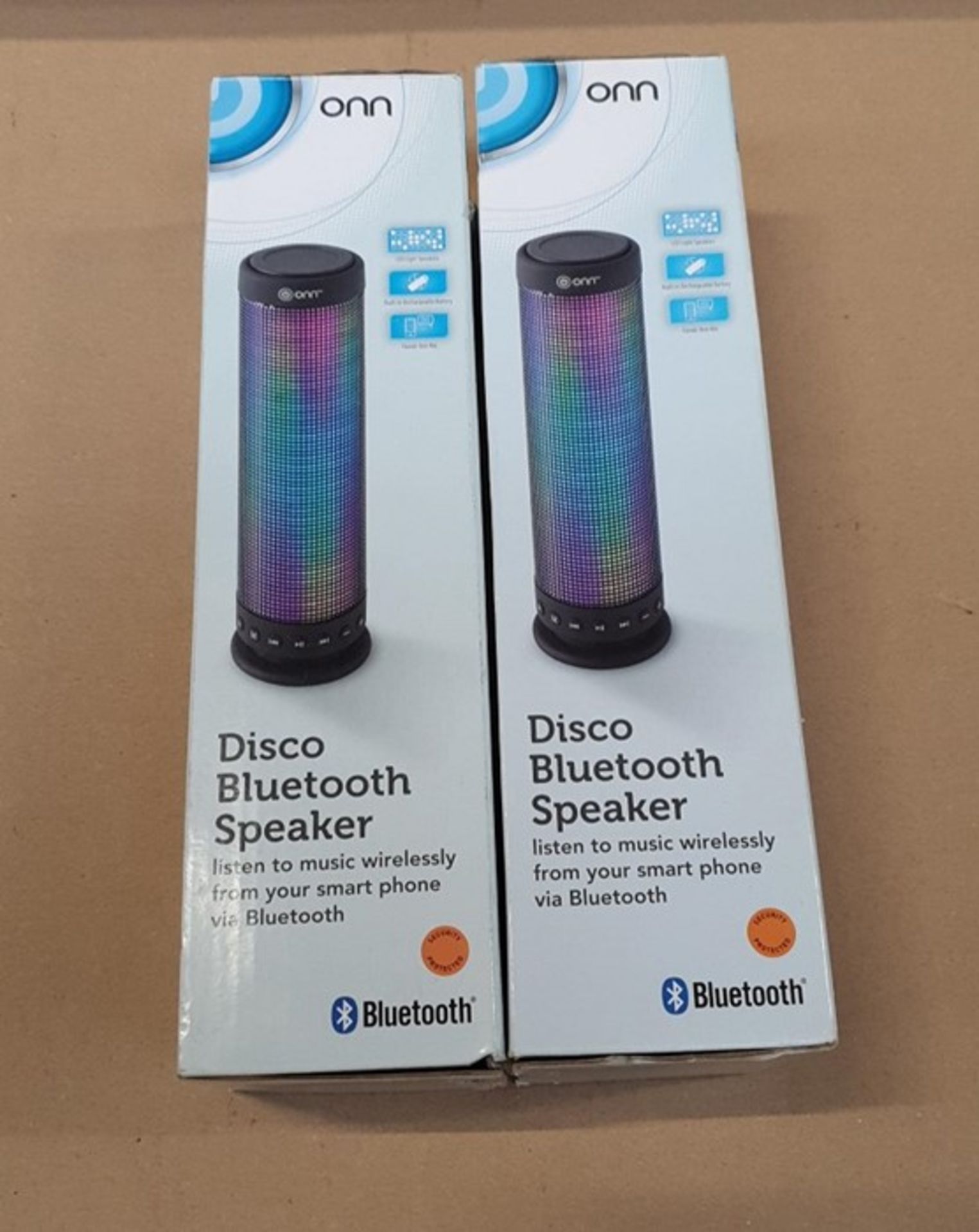 1 LOT TO CONTAIN 2 BOXED ONN DISCO BLUETOOTH SPEAKERS - BL - 5632 / RRP £43.98 (VIEWING HIGHLY