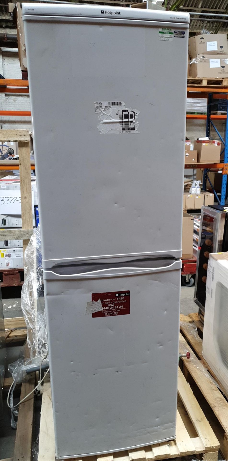 1 GRADE C UNBOXED AND UNTESTED HOTPOINT INTERGRATED FREEZER / NEEDS A REALLY GOOD CLEAN, ONLY 1 - Image 2 of 2