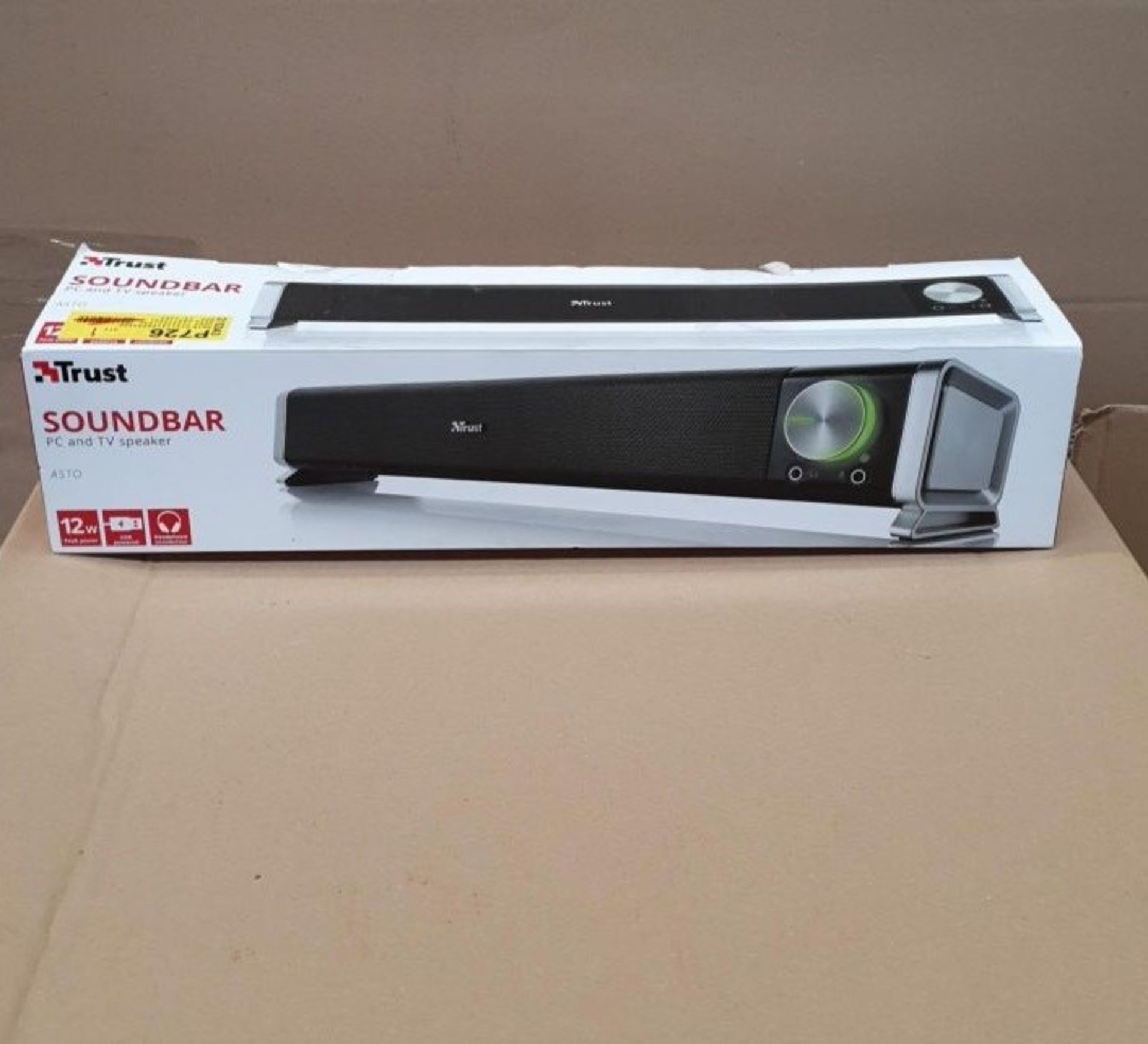 1 BOXED TRUST ASTO SOUNDBAR / RRP £30.00 / BL 5343 (VIEWING HIGHLY RECOMMENDED)