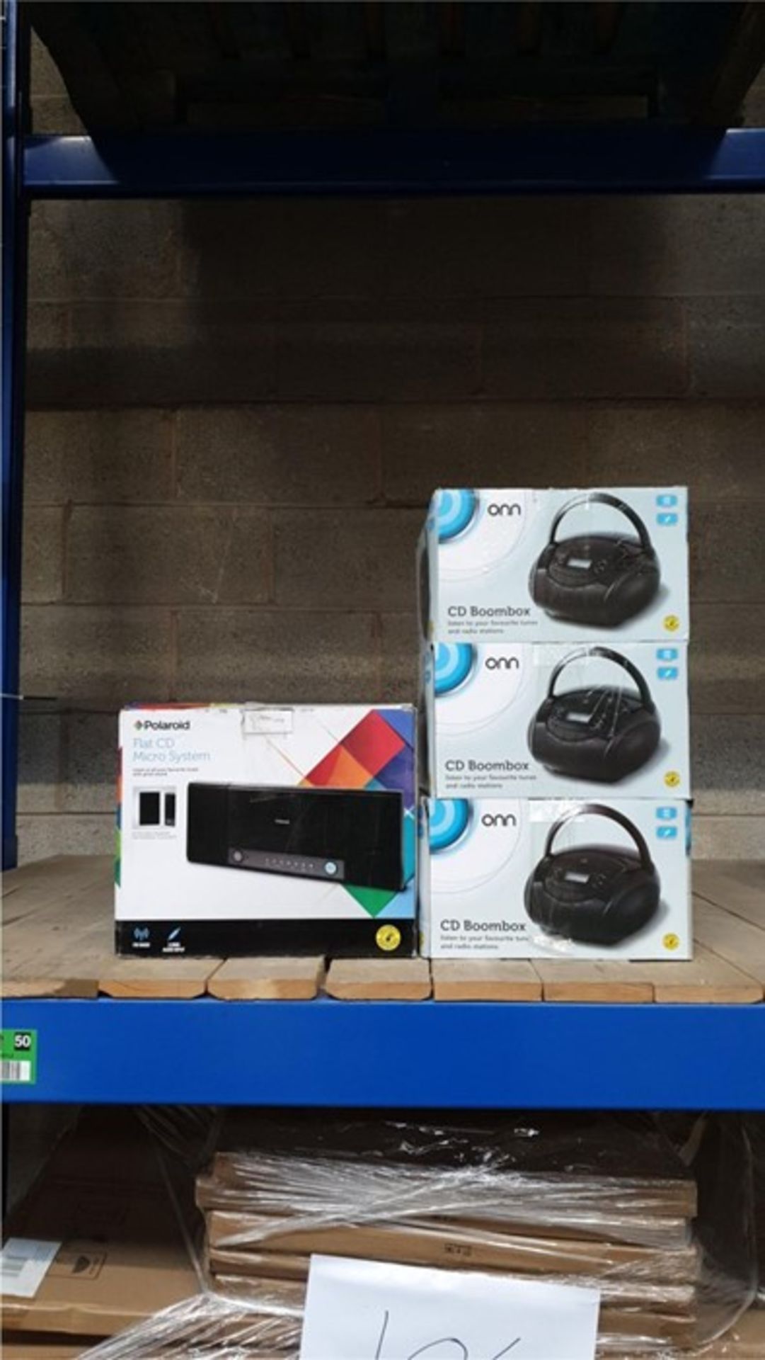 1 LOT TO CONTAIN 5 ASSORTED ELECTRICALS, INCLUDES ONN BOOMBOXES, FLAT CD PLAYERS / BL - 4578 (