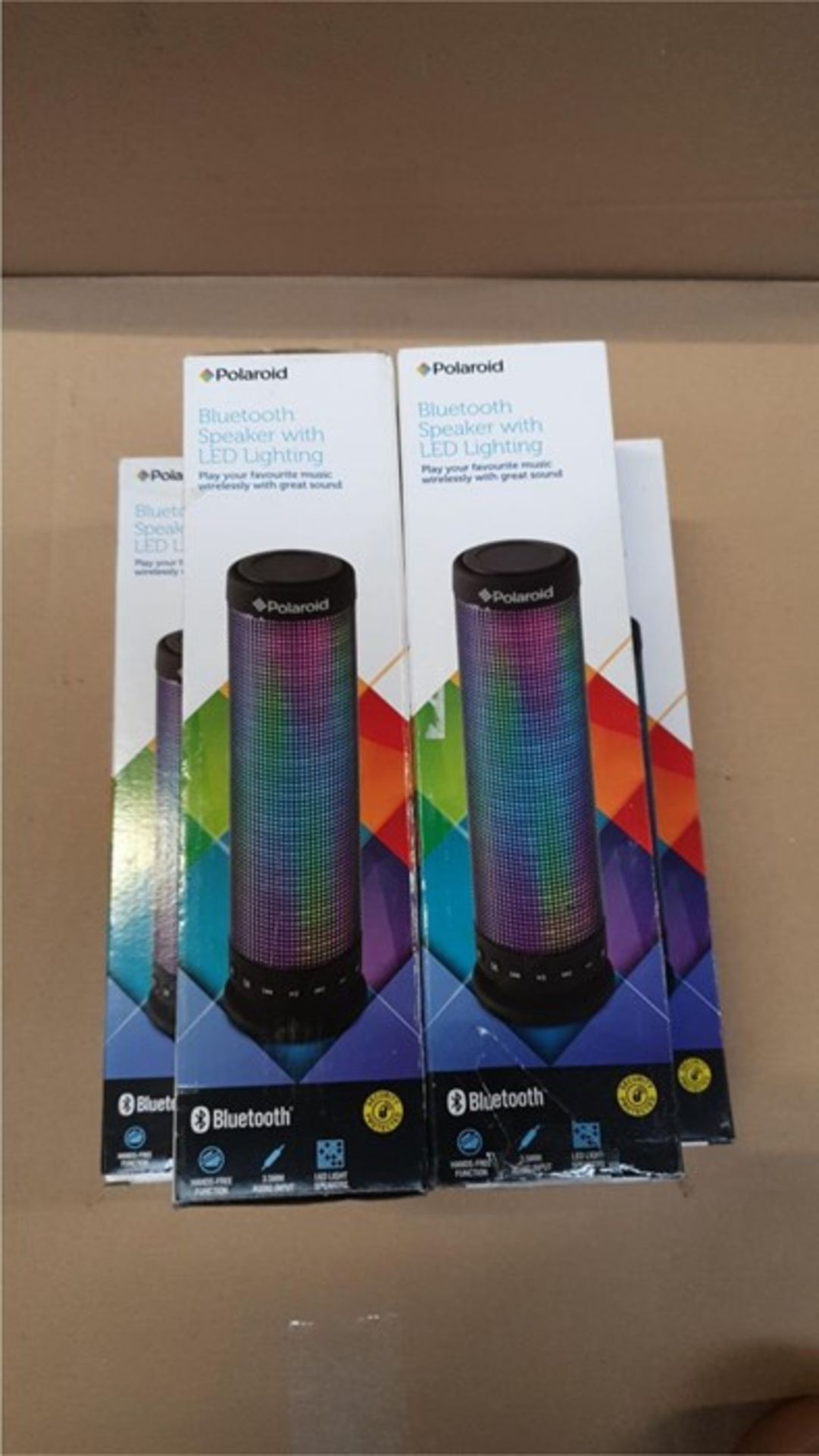 1 LOT TOP CONTAIN 5 BOXED POLAROID BLUETOOTH SPEAKER WITH LED LIGHTENING - BL - 5632 / RRP £94.95 ( - Image 2 of 2