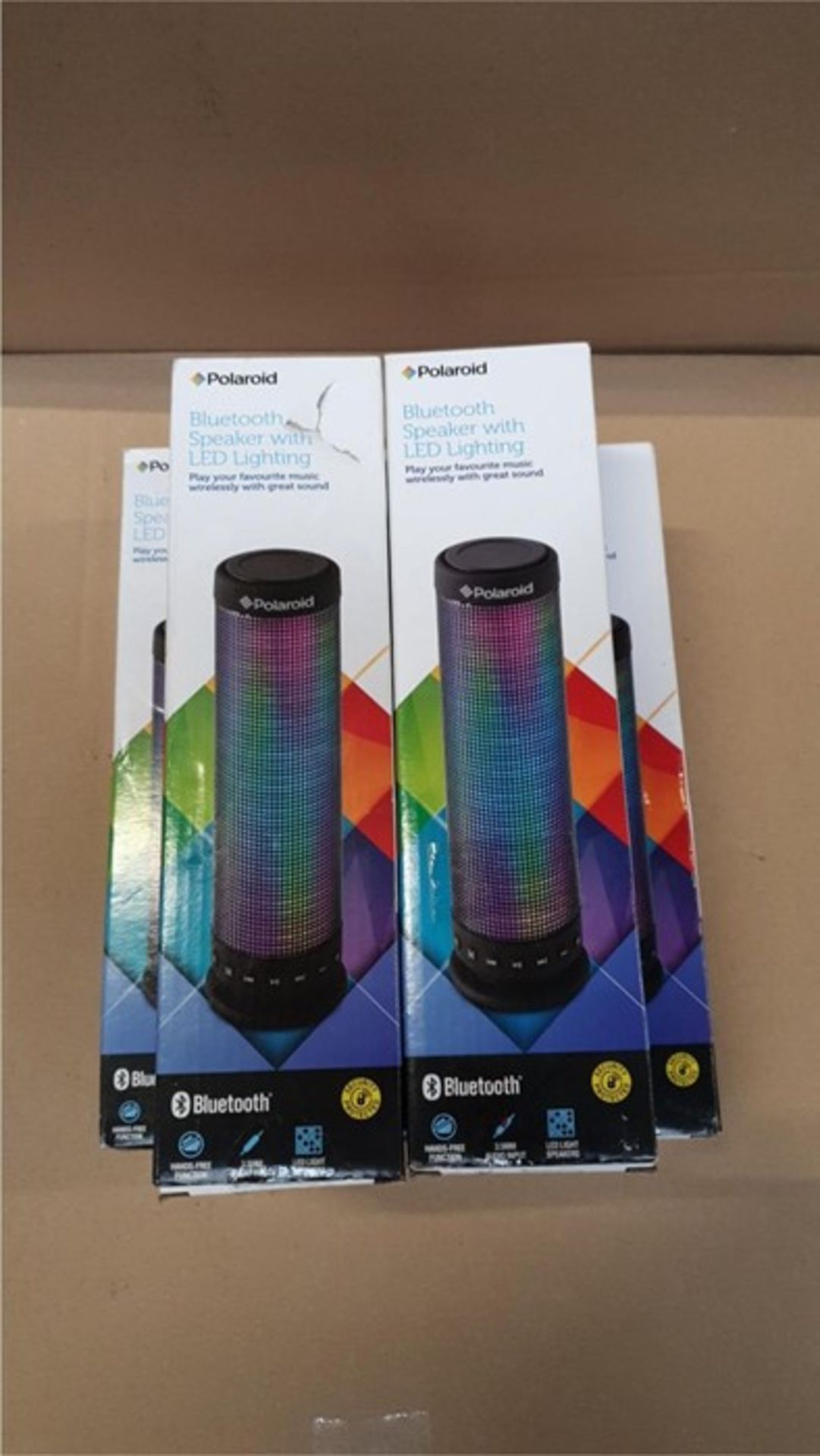 1 LOT TOP CONTAIN 5 BOXED POLAROID BLUETOOTH SPEAKER WITH LED LIGHTENING - BL - 5632 / RRP £94.95 ( - Image 2 of 2