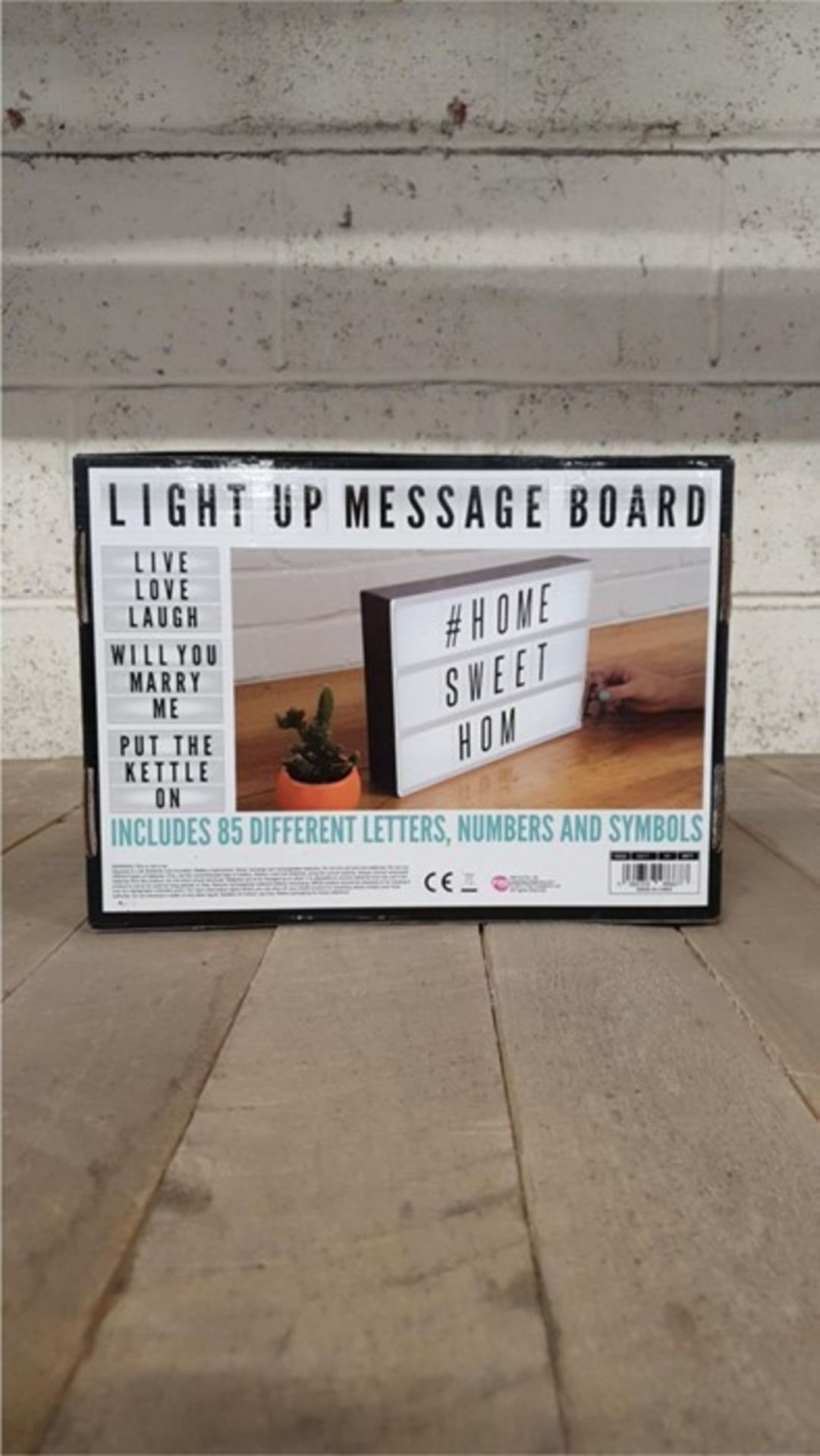 1 BOXED LIGHT UP MESSAGE BOARD (VIEWING HIGHLY RECOMMENDED)