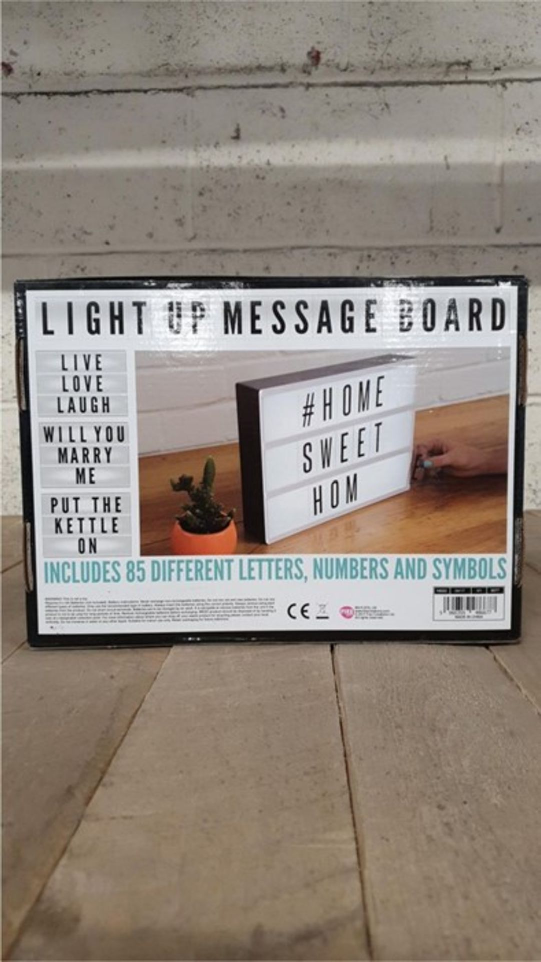 1 BOXED LIGHT UP MESSAGE BOARD (VIEWING HIGHLY RECOMMENDED)