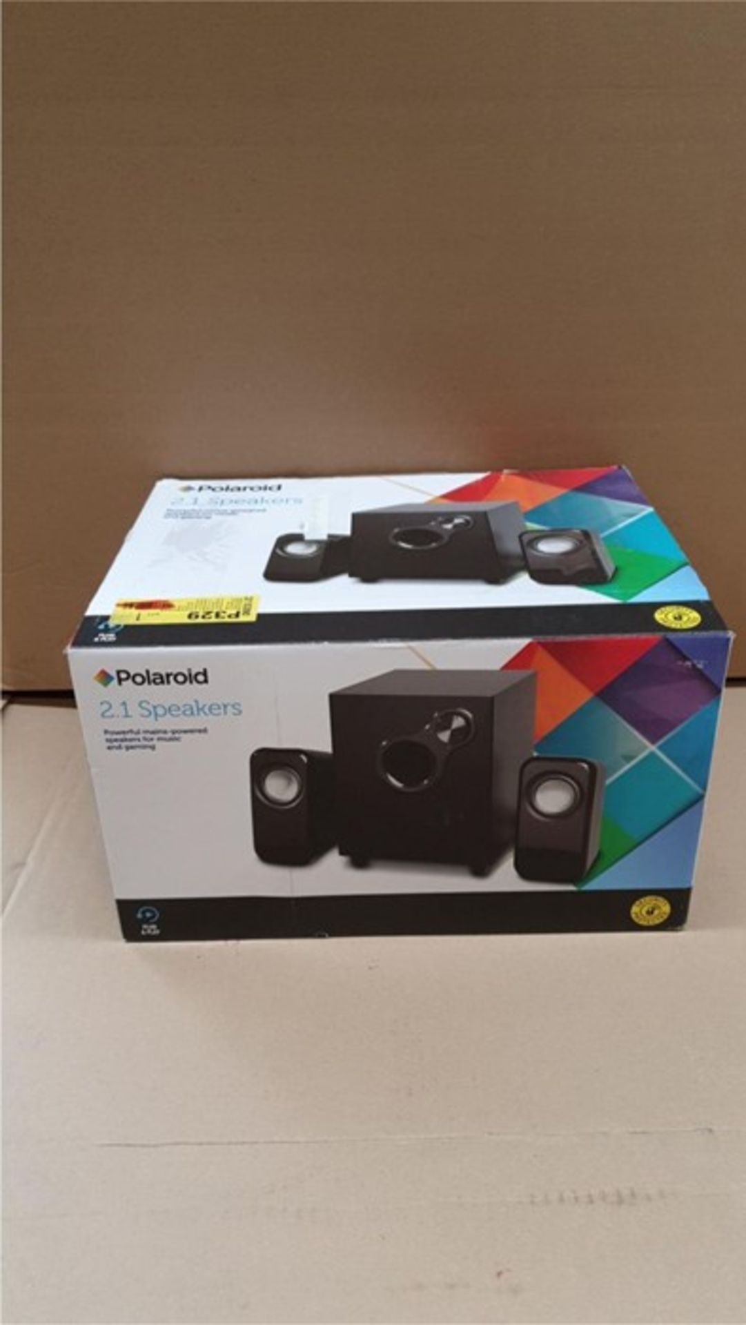 1 BOXED POLAROID 2.1 SPEAKERS / RRP £30.00 /BL - 5390 (VIEWING HIGHLY RECOMMENDED)