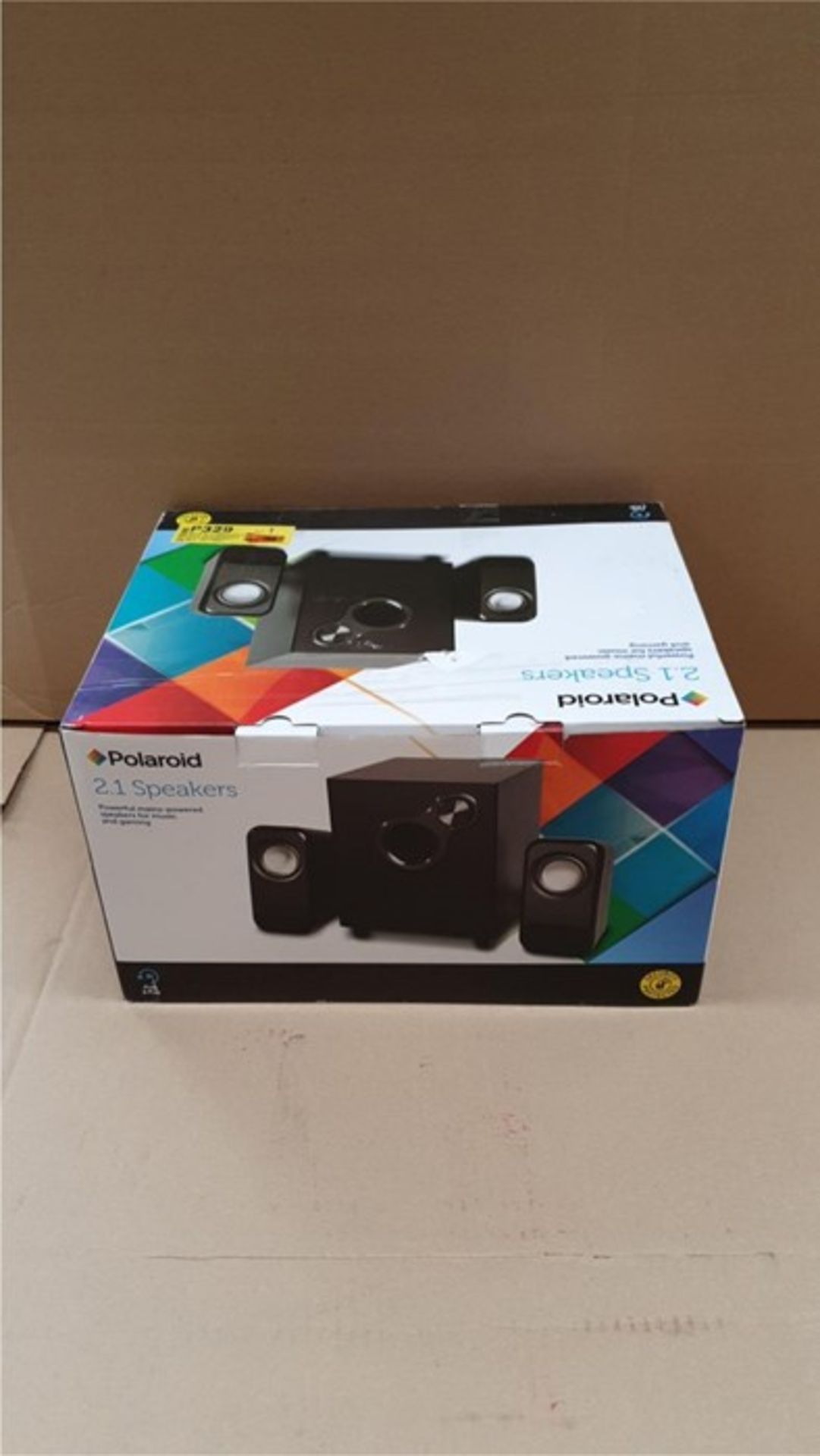 1 BOXED POLAROID 2.1 SPEAKERS / RRP £30.00 /BL - 5390 (VIEWING HIGHLY RECOMMENDED)