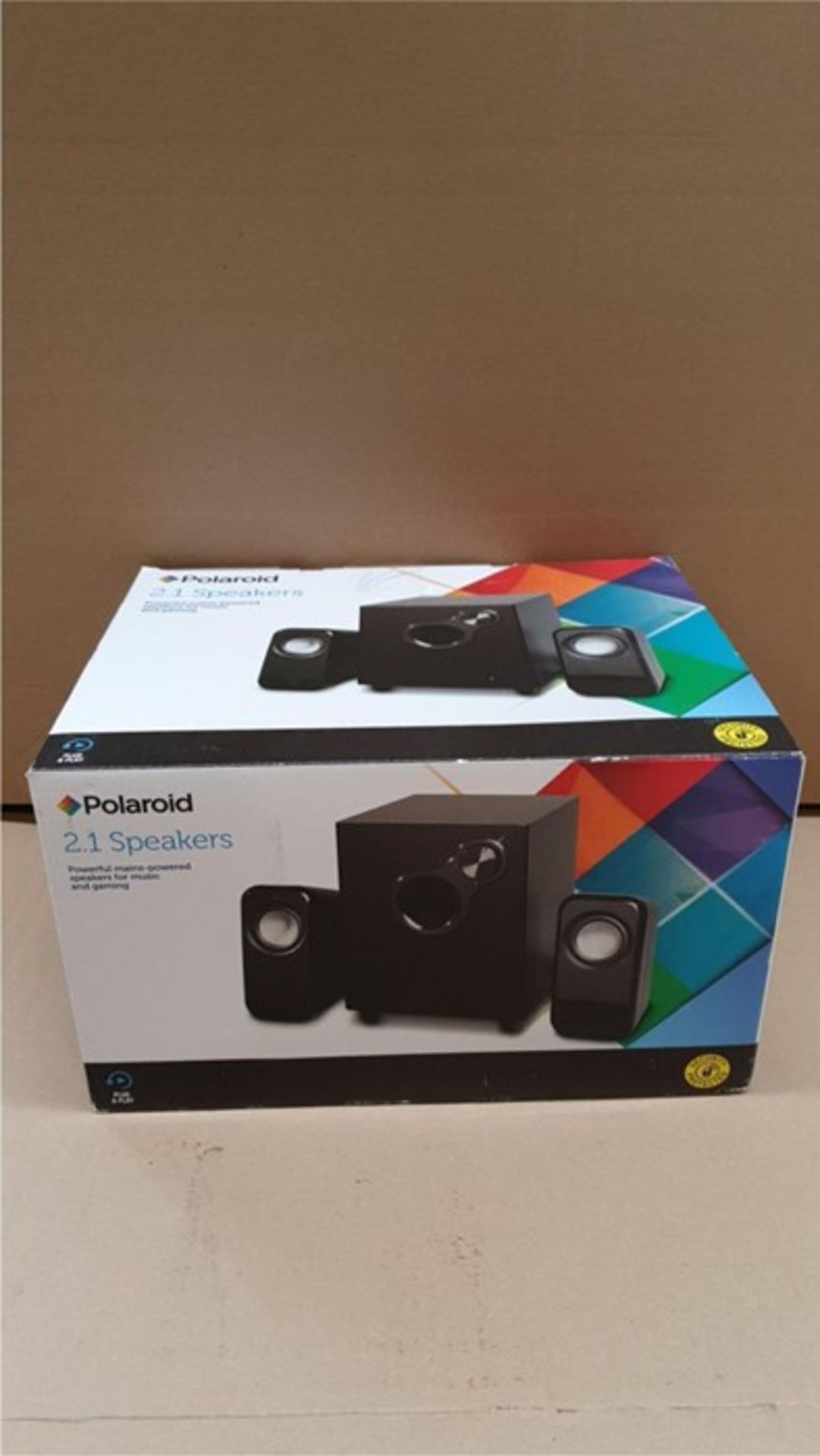 1 BOXED POLAROID 2.1 SPEAKERS / RRP £30.00 /BL - 5390 (VIEWING HIGHLY RECOMMENDED)