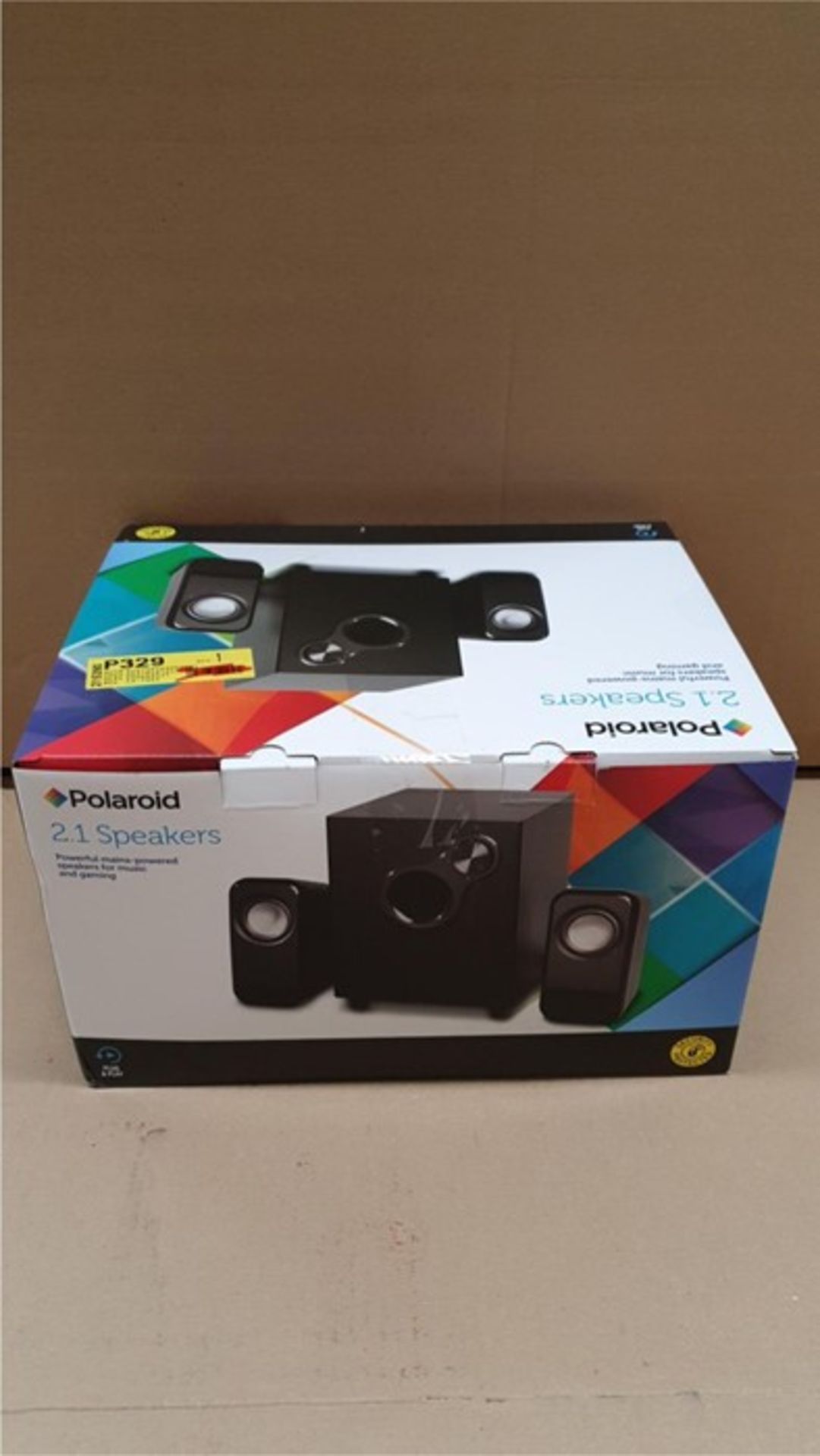 1 BOXED POLAROID 2.1 SPEAKERS / RRP £30.00 /BL - 5390 (VIEWING HIGHLY RECOMMENDED)