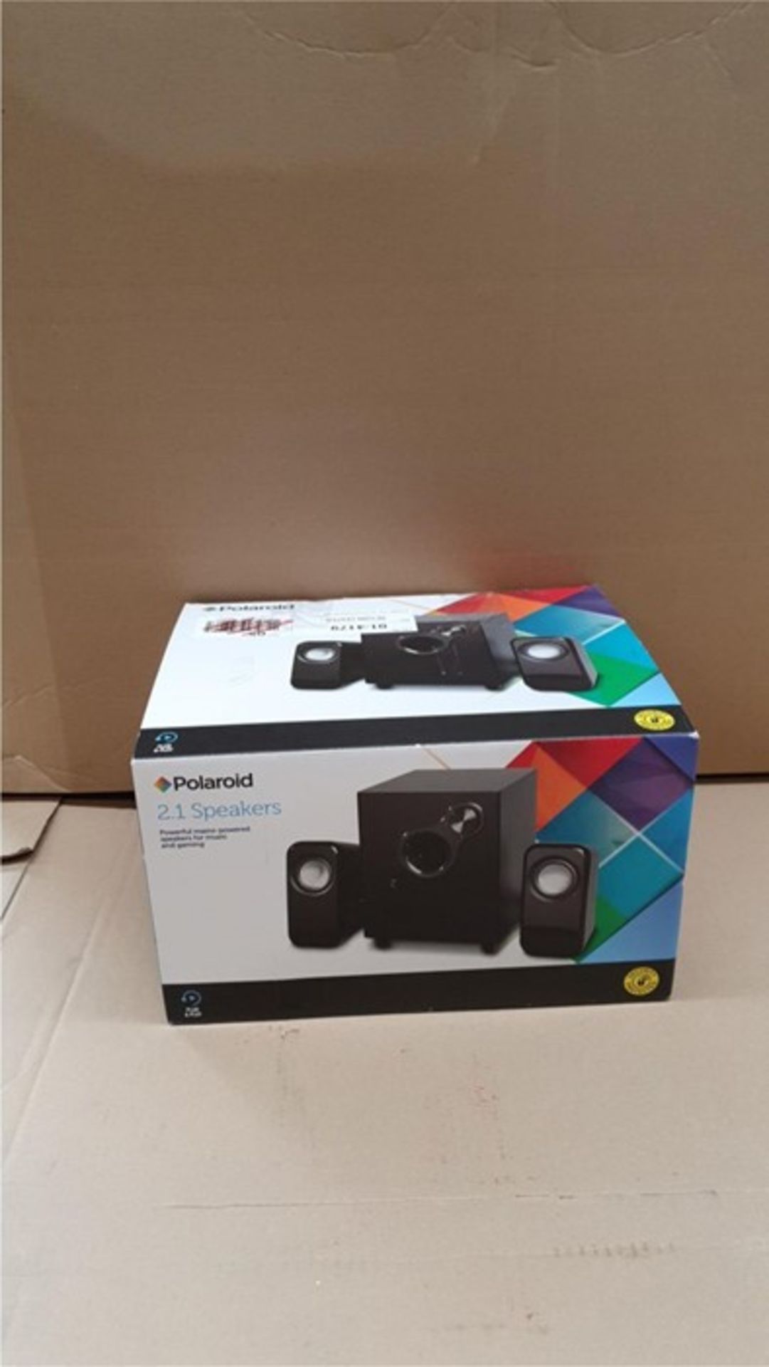 1 BOXED POLAROID 2.1 SPEAKERS / RRP £30.00 /BL - 5390 (VIEWING HIGHLY RECOMMENDED)
