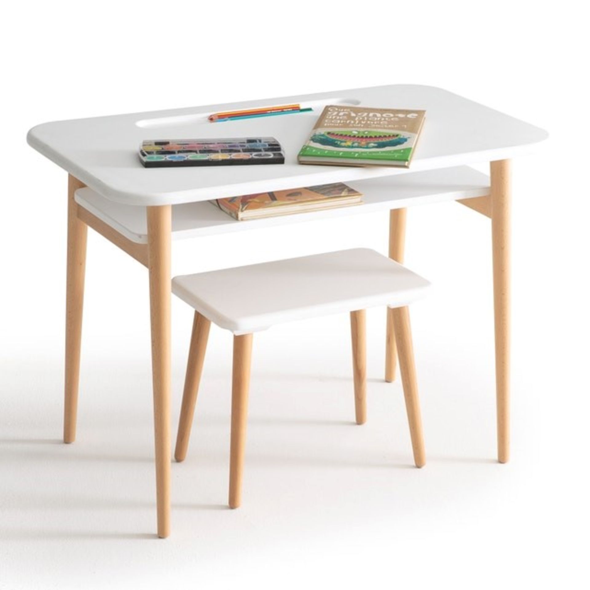 1 GRADE A BOXED LA REDOUTE JIMI CHILDS DESK WITH BENCH IN WHITE / RRP £169.00 (VIEWING HIGHLY