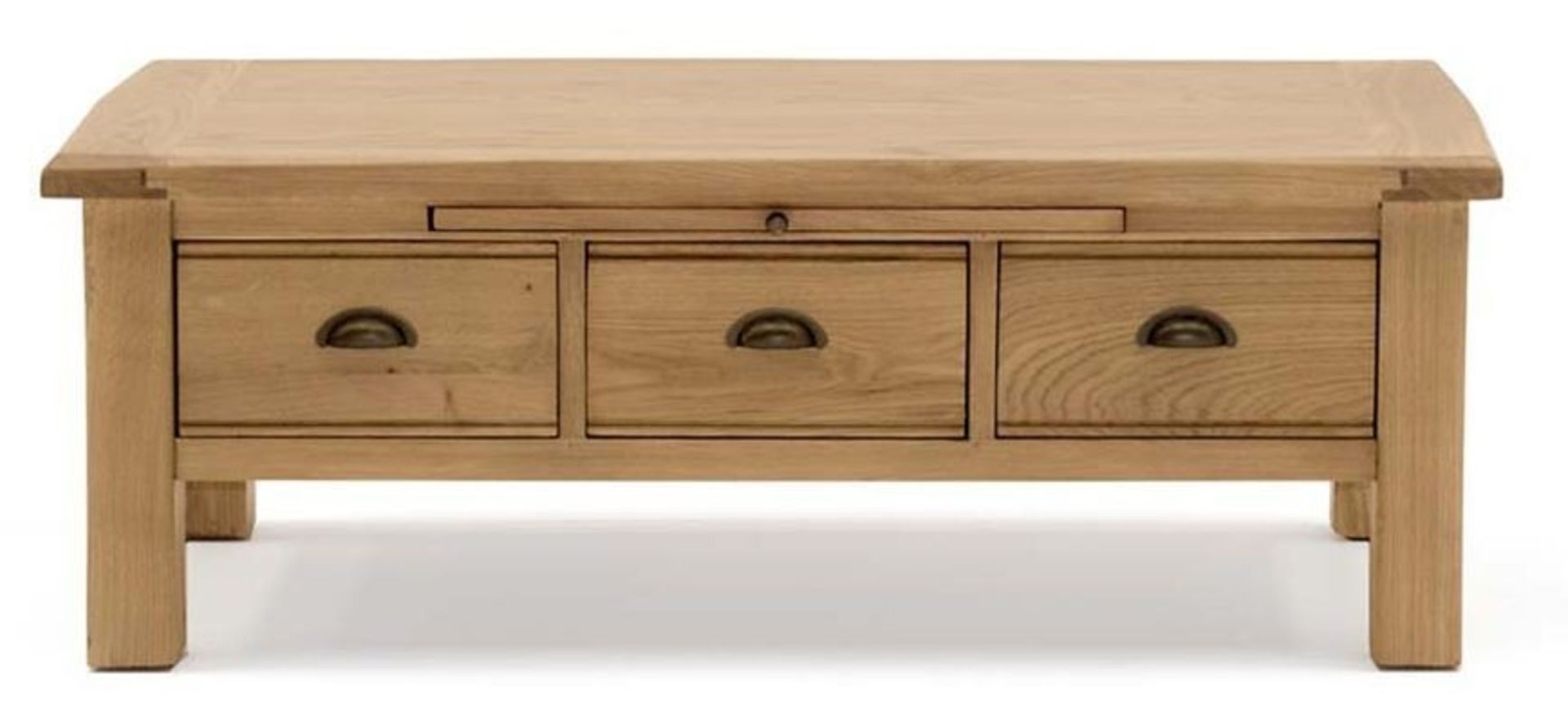 1 GRADE A BOXED VIDA LIVING BREEZE STORAGE COFFEE TABLE IN OAK / RRP £294.00 (VIEWING HIGHLY