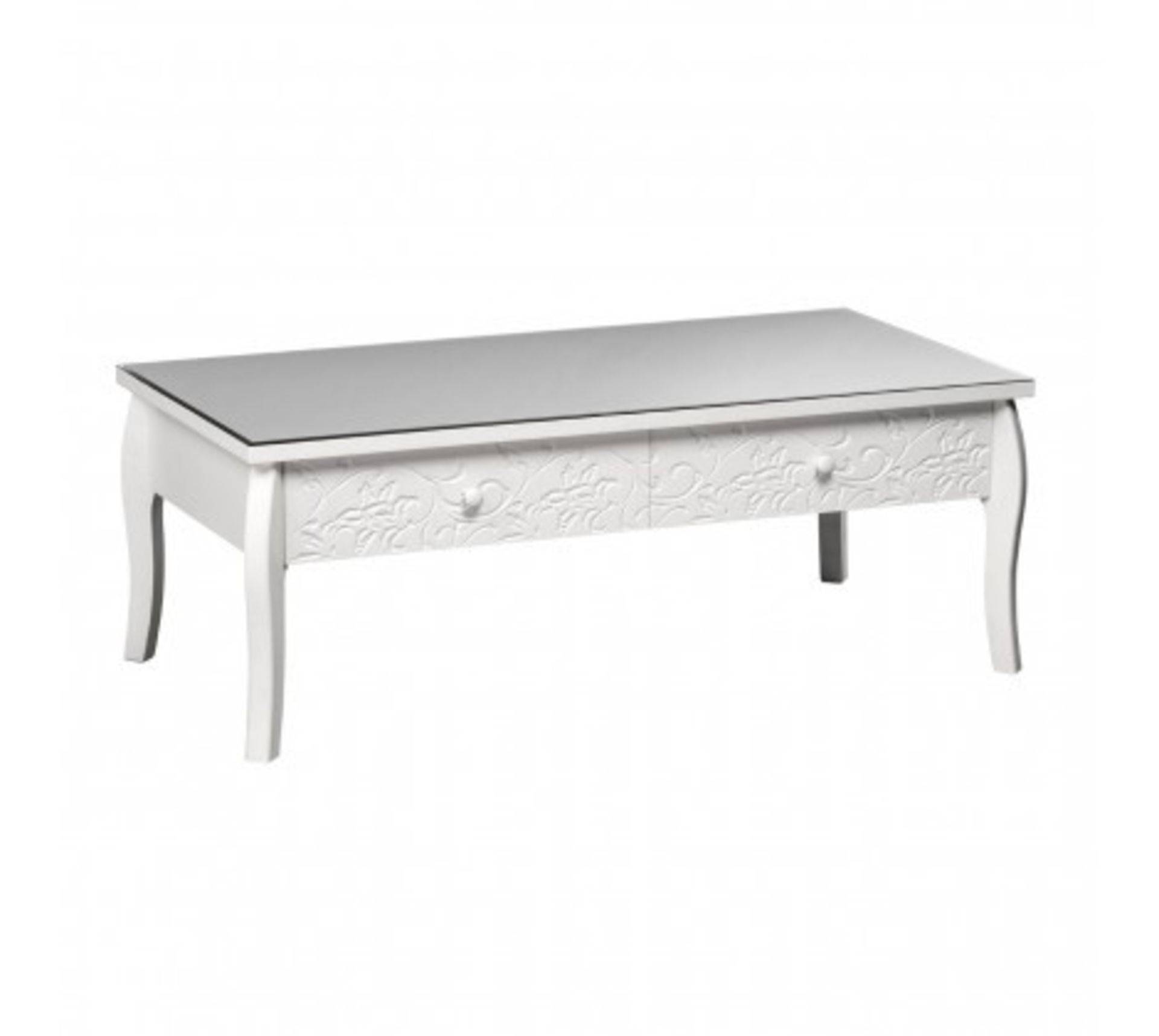 1 GRADE A BOXED CHAMONIX COFFEE TABLE IN WHITE / RRP £275.00 (VIEWING HIGHLY RECOMMENDED)