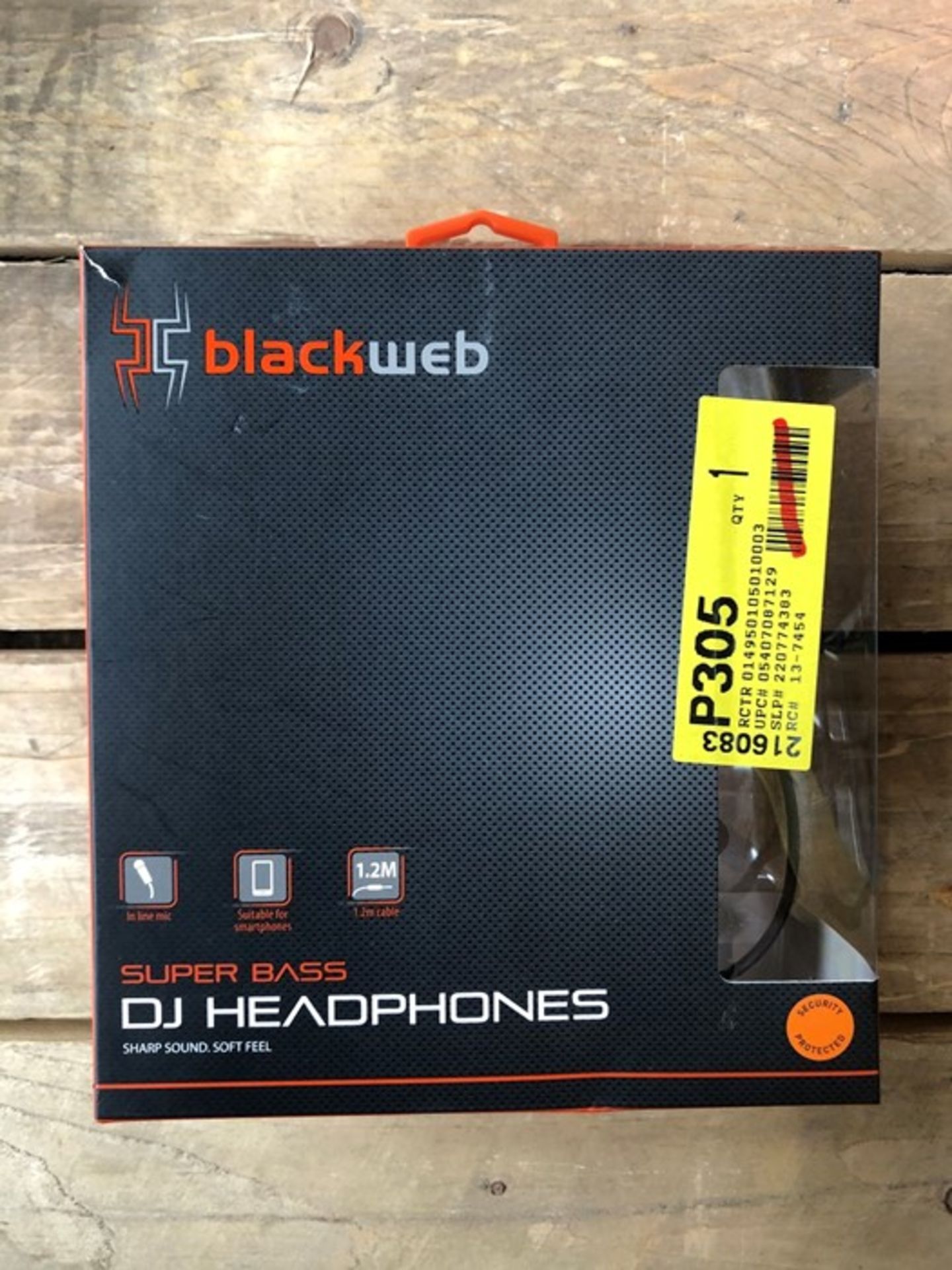 1 BOXED BLACKWEB SUPER BASS DJ HEADPHONES - BLUE / BL - 6083 / RRP £25.00 (VIEWING HIGHLY