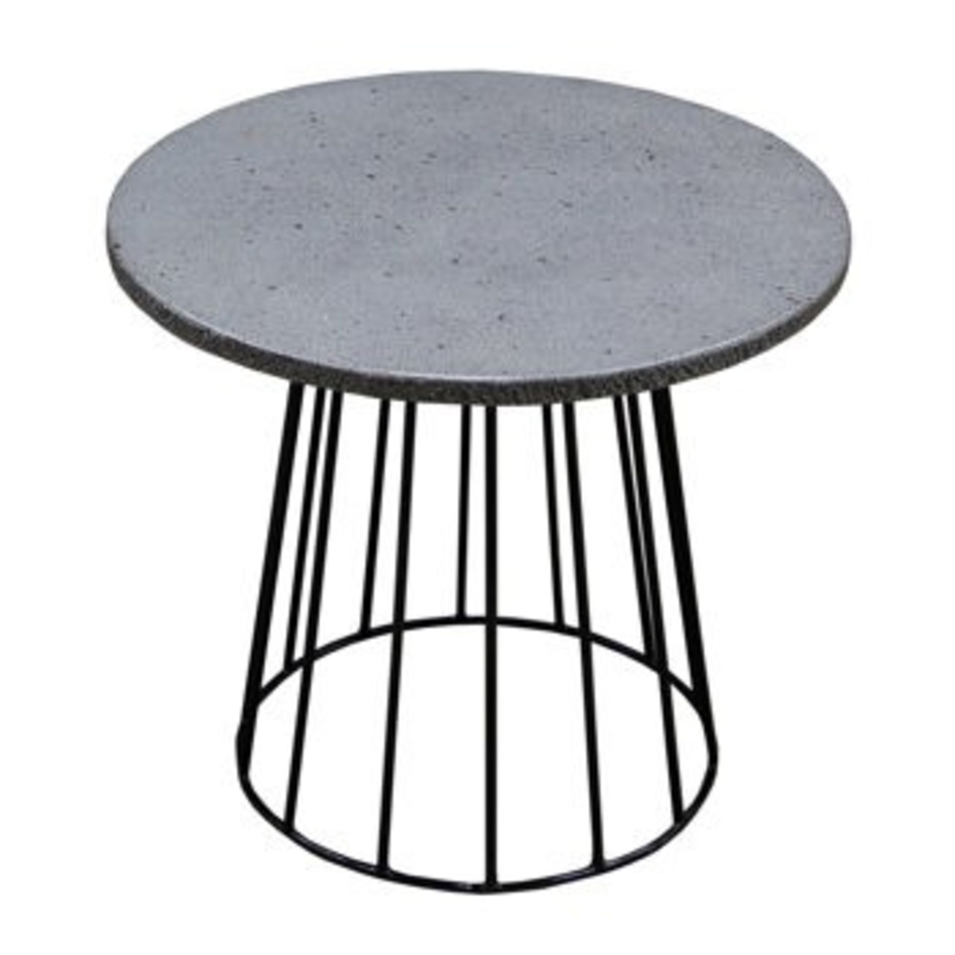 1 GRADE A BOXED GRONA GREY AND BLACK ROUND LAMP TABLE / RRP £129.00 (VIEWING HIGHLY RECOMMENDED)