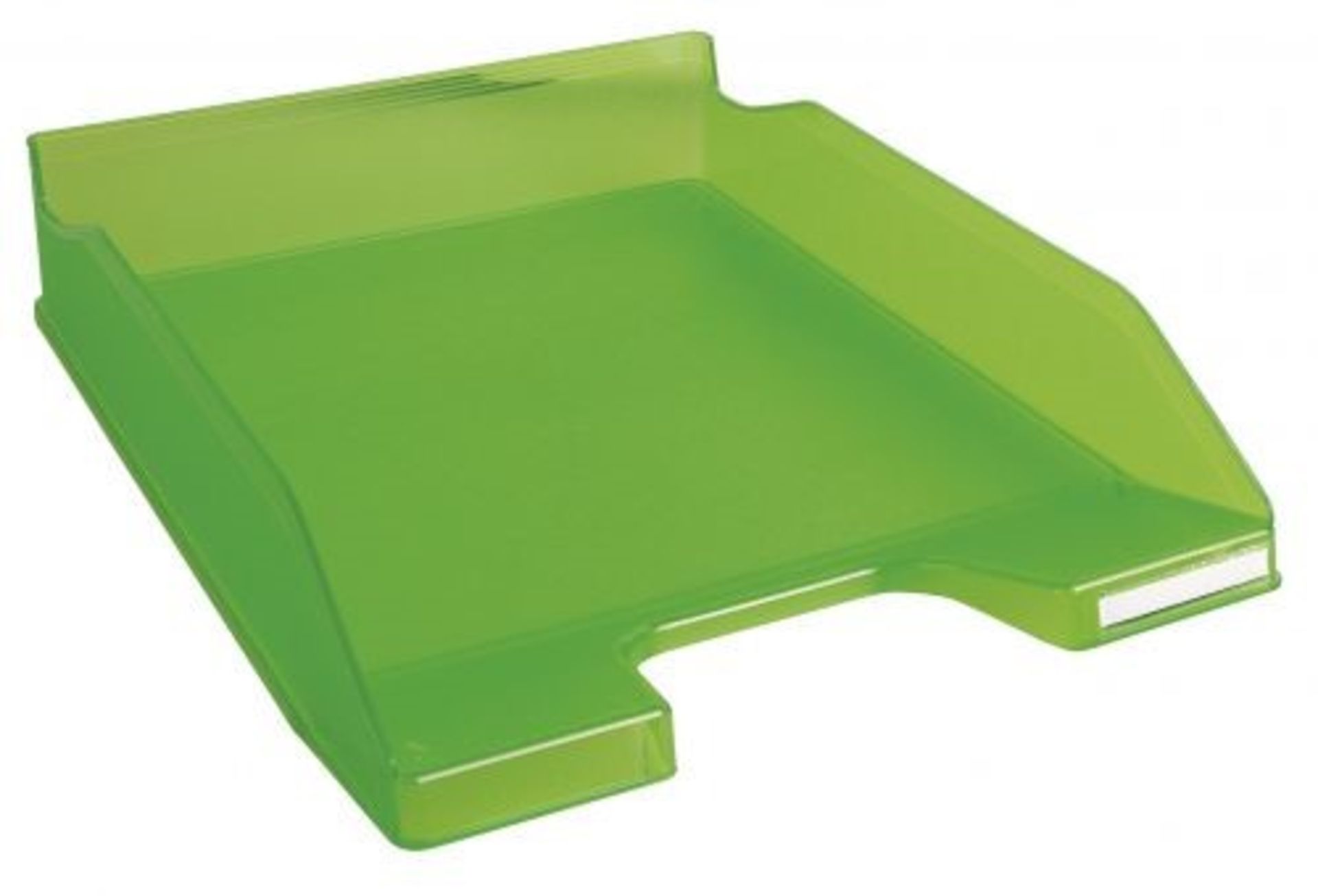 1 LOT TO CONTAIN 6 A4 LETTER TRAYS IN LIME GREEN / PN - 480 / RRP £30.96 (VIEWING HIGHLY