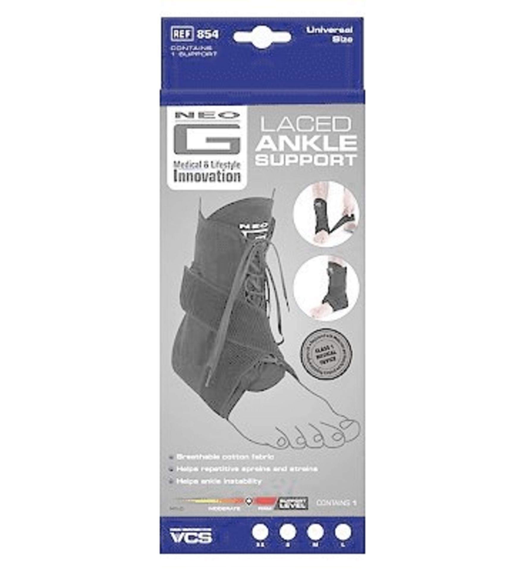 ME : 1 AS NEW BOXED NEO G LACED ANKLE SUPPORT - SIZE MEDIUM / RRP £26.99 (VIEWING HIGHLY