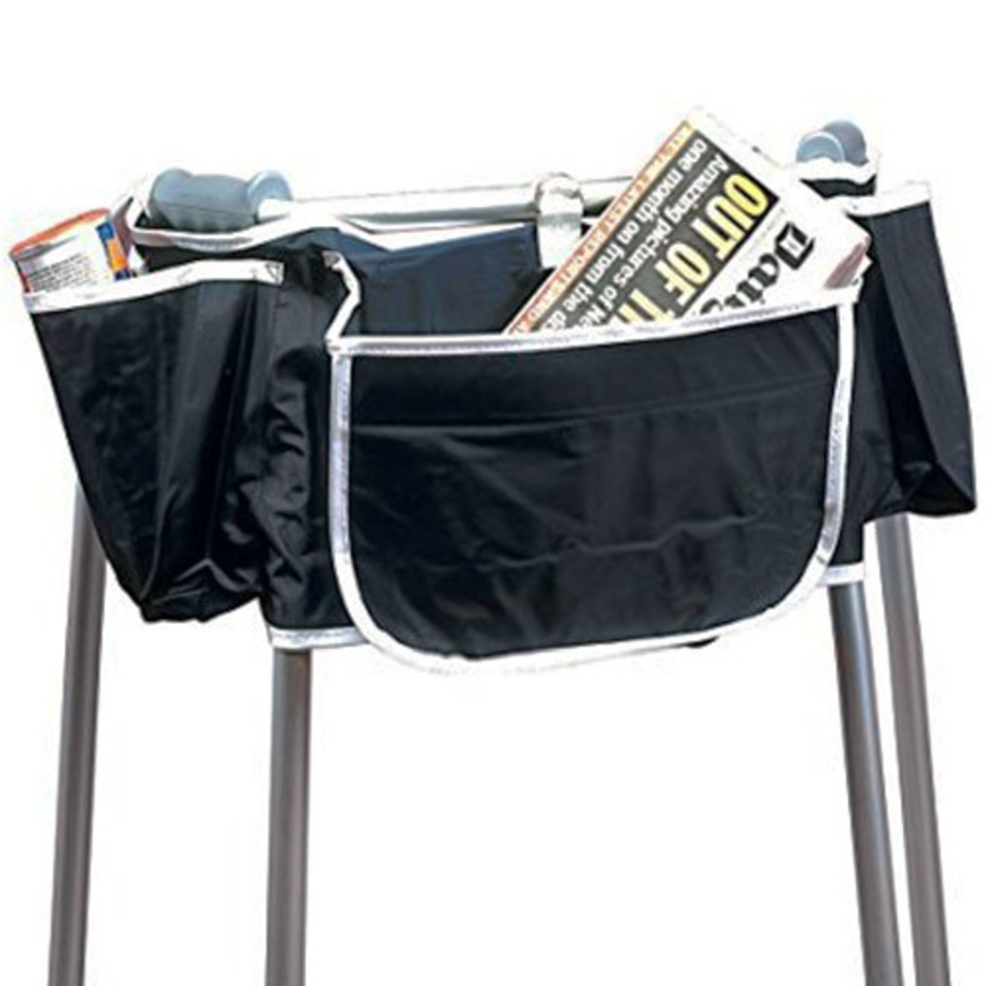 ME : 1 LOT TO CONTAIN 10 APRON BAGS FOR WALKING FRAMES - BLACK / RRP £89.40 (VIEWING HIGHLY