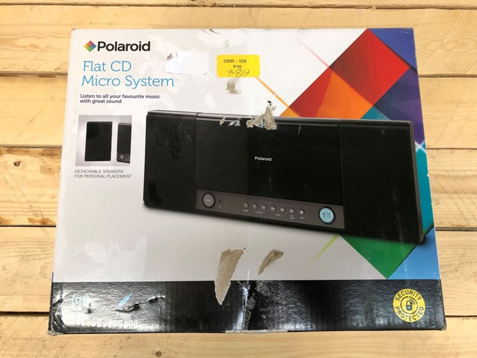 1 BOXED POLAROID FLAT CD MICRO SYSTEM / RRP £35.00 (VIEWING HIGHLY RECOMMENDED)