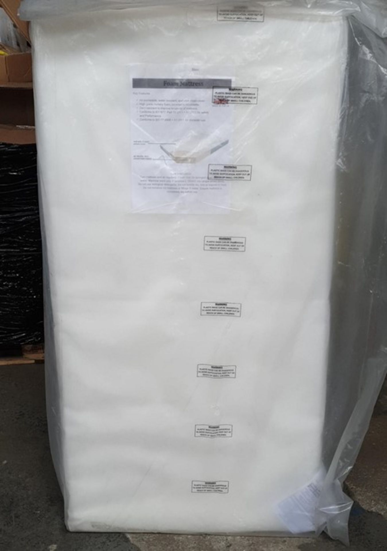 1 GRADE A BAGGED UNBRANDED FOAM COT MATTRESS - 120X60X7CM / RRP £40.00 (VIEWING HIGHLY RECOMMENDED)