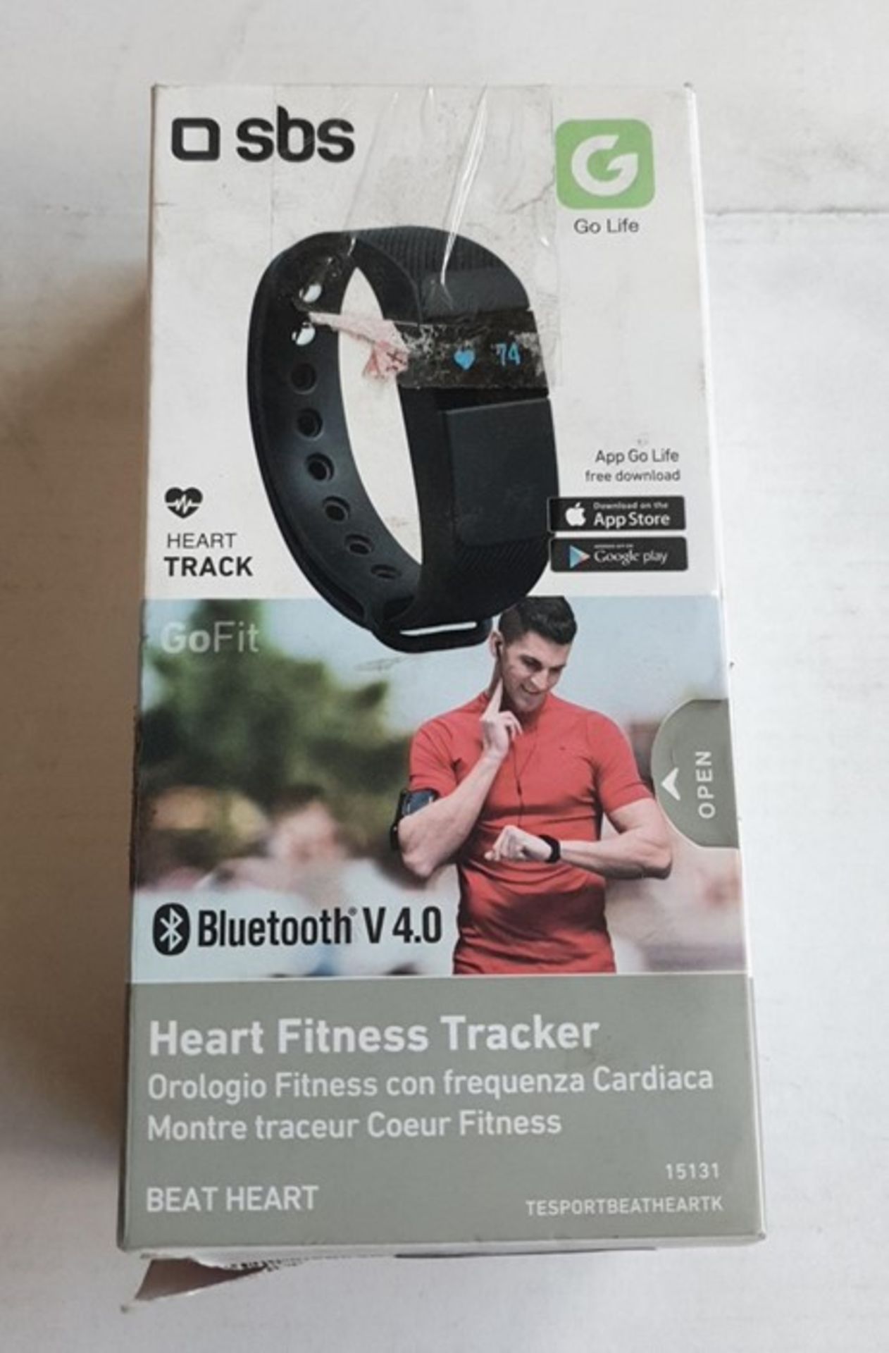 1 BOXED SBS GOFIT HEART TRACKER - BLACK / BL - 5343 / RRP £18.99 (VIEWING HIGHLY RECOMMENDED)