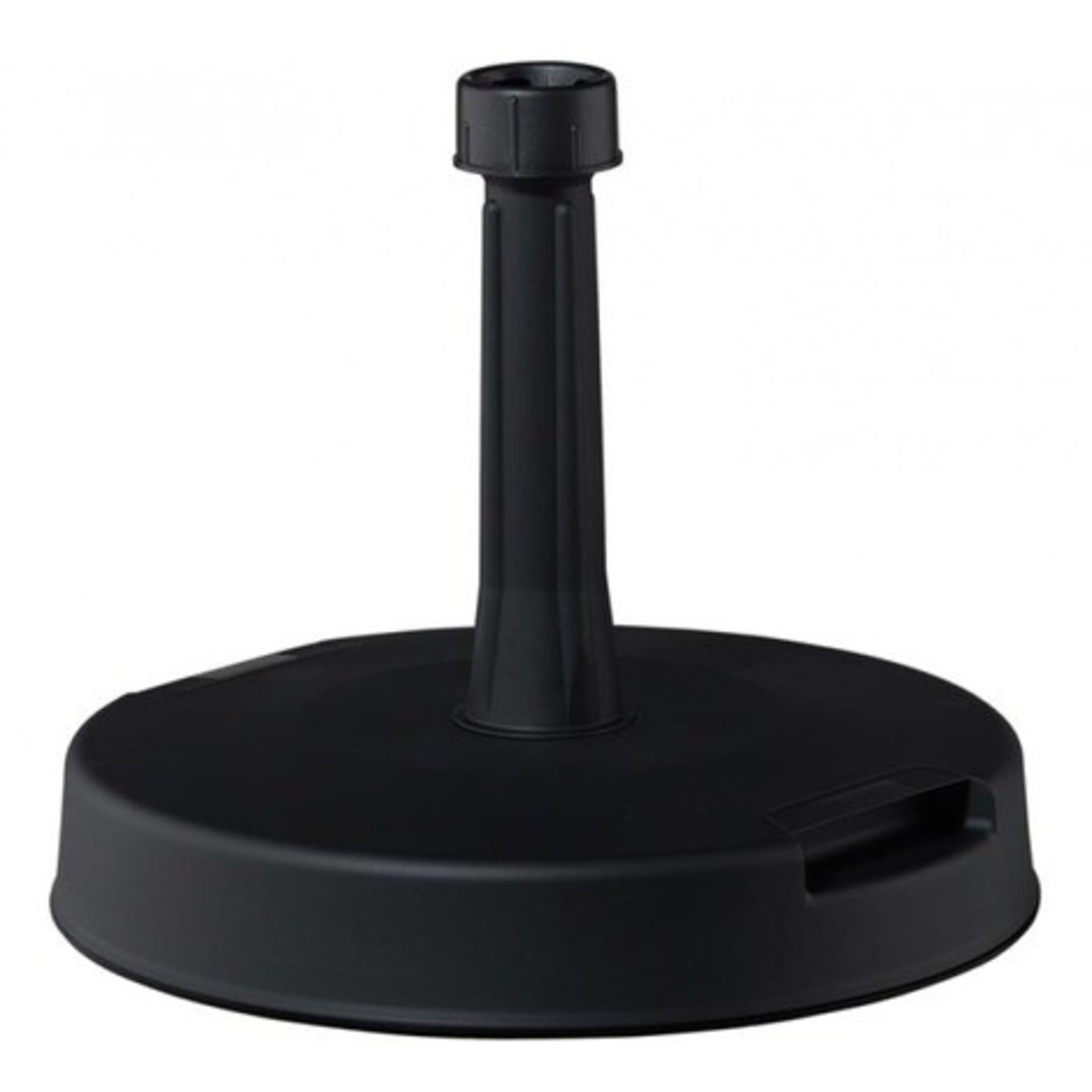 1 GRADE A BOXED PLASTIC AND CONCRETE PARASOL BASE IN BLACK / RRP £25.00 (PUBLIC VIEWING AVAILABLE)