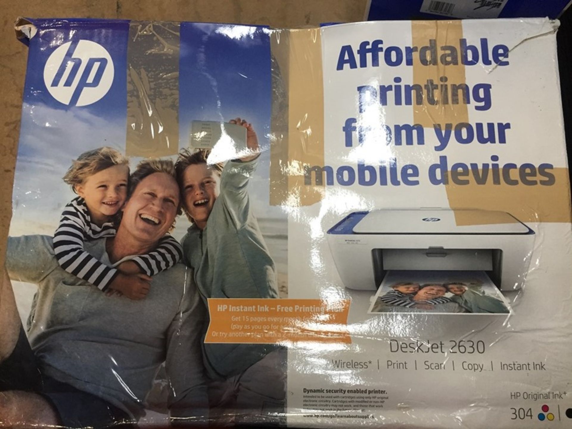 1 BOXED HP DESKJET 2630 ALL IN ONE PRINTER IN WHITE / RRP £33.00 - BL6650 (VIEWING HIGHLY
