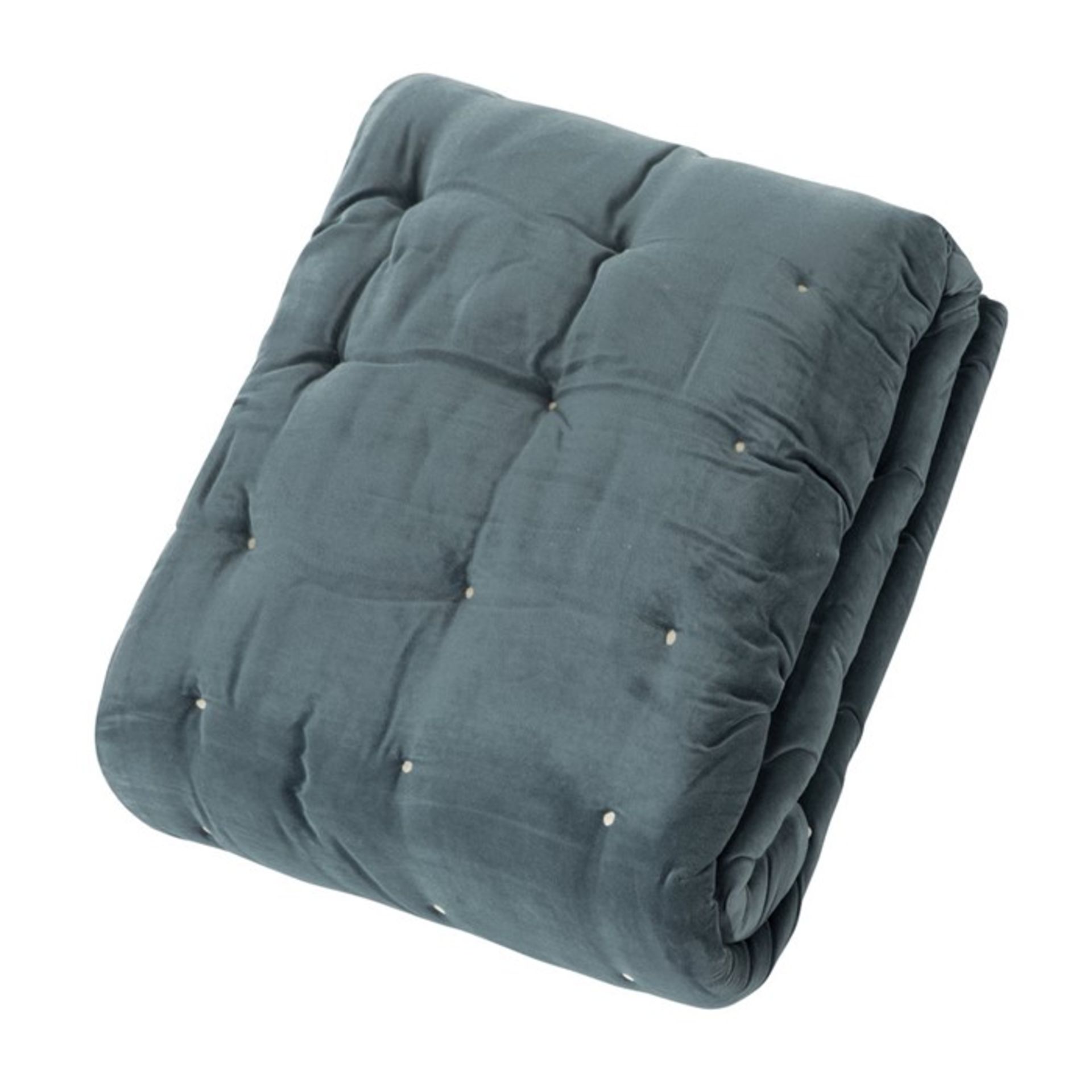 1 GRADE A BOXED WAVE VELVET TUFTED THROW IN TURQUOISE / 90 X 200CM / RRP £140.00 (PUBLIC VIEWING