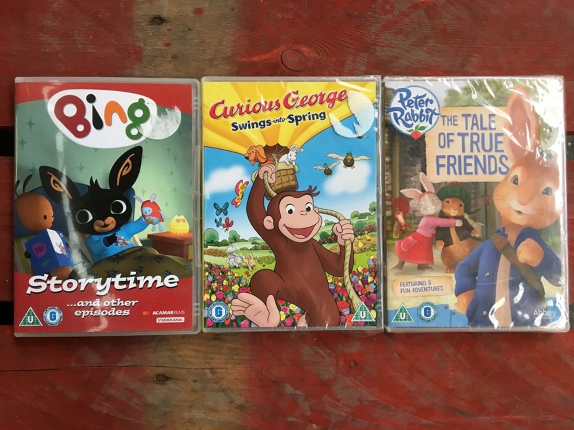 1 LOT TO CONTAIN 3 FILMS / INCLUDING CURIOUS GEORGE SWING INTO SPRINGS, BING STORYTIME AND OTHER