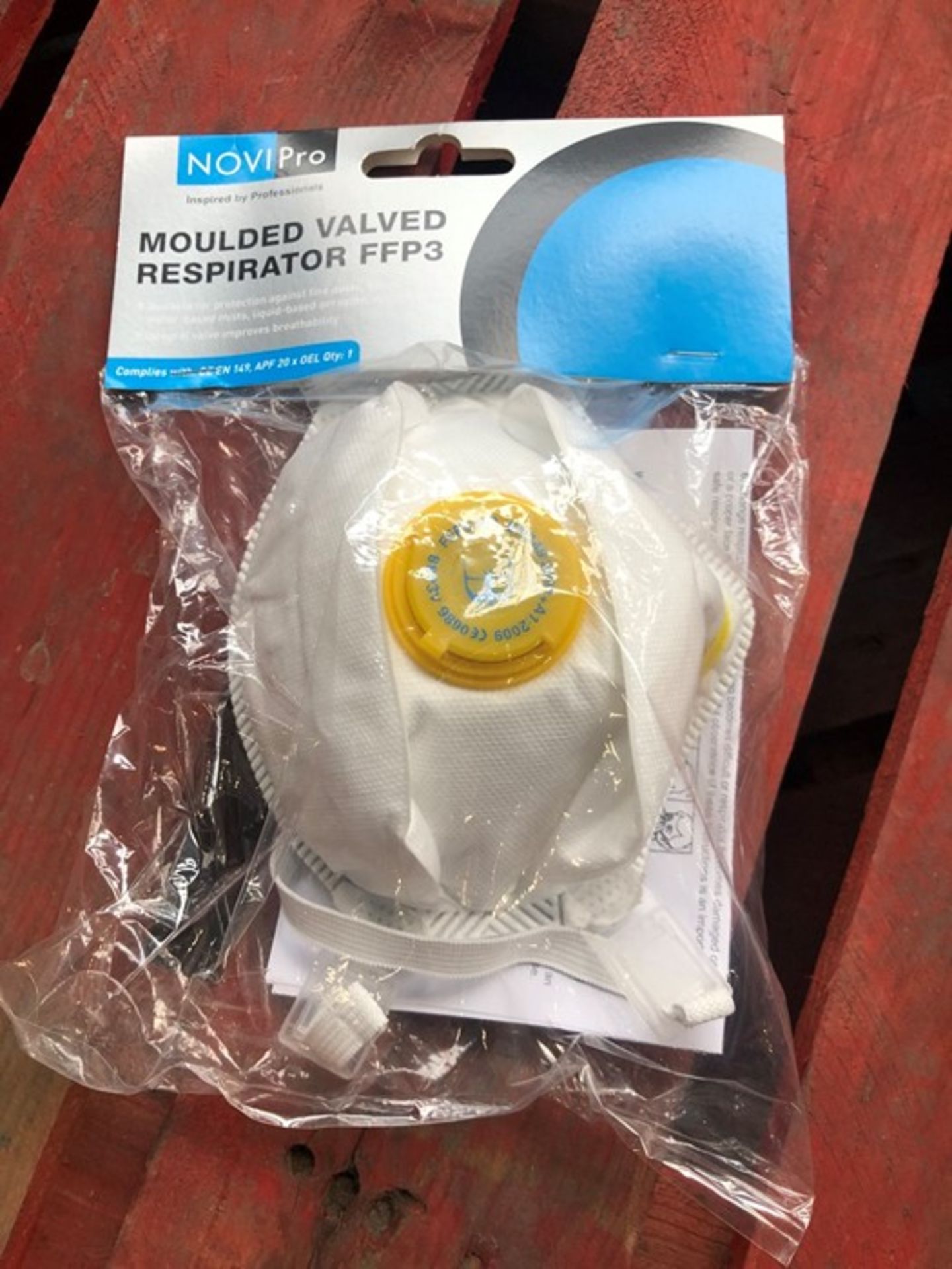 1 BAGGED NOVIPRO MOULDED VALVED RESPIRATOR FFP3 / RRP £27.24 / PN - 626 (PUBLIC VIEWING AVAILABLE)