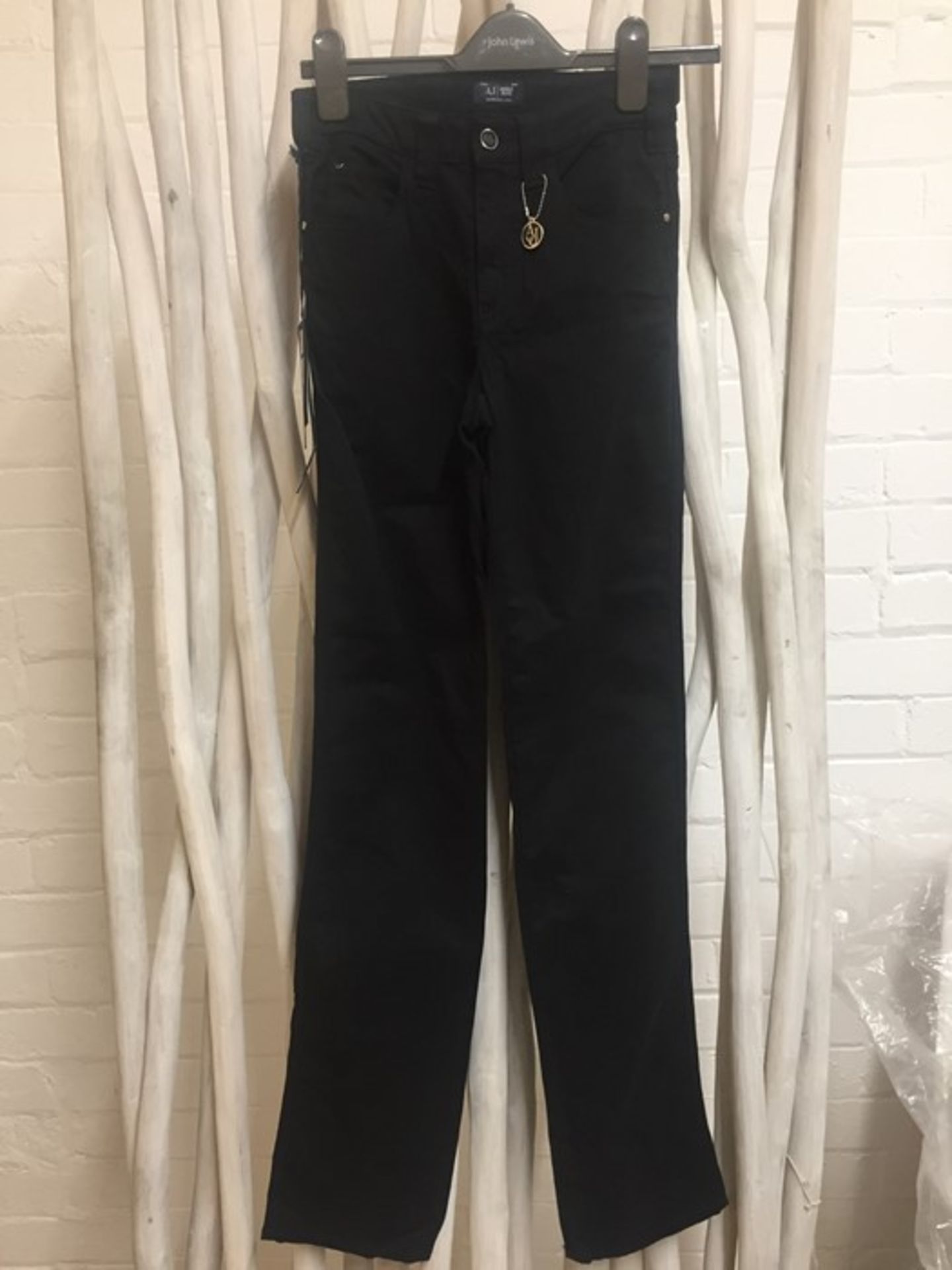 1 ARMANI JEANS REGULAR FIT J75 NERO BLACK JEANS IN W27 / RRP £145.00 (PUBLIC VIEWING AVAILABLE)