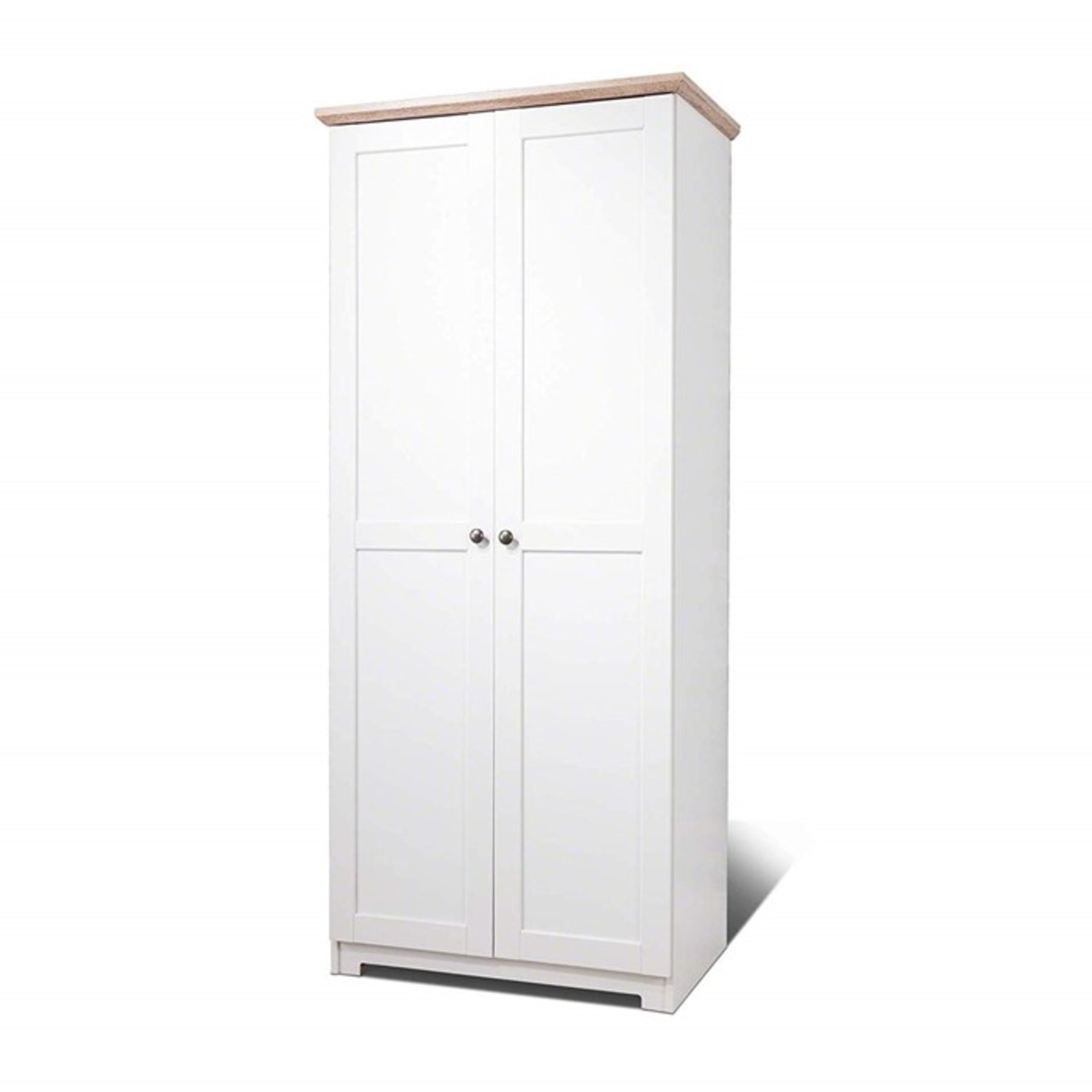 1 GRADE B BOXED LAURA JAMES 2 DOOR WARDROBE IN WHITE / RRP £109.99 (PUBLIC VIEWING AVAILABLE)