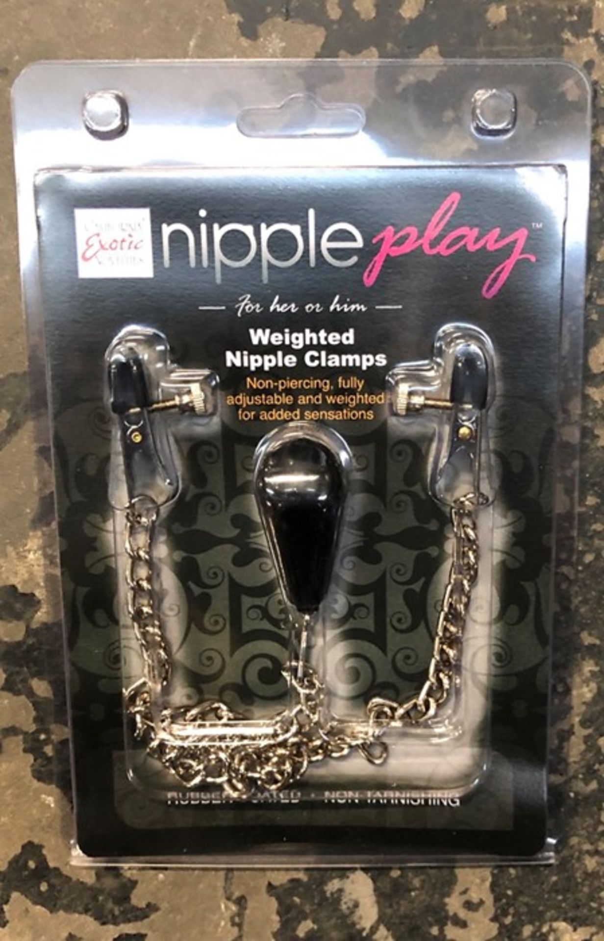 1 BOXED CALIFORNIA EXOTIC NOVELTIES NIPPLE PLAY WEIGHTED NIPPLE CLAMPS (PUBLIC VIEWING AVAILABLE)