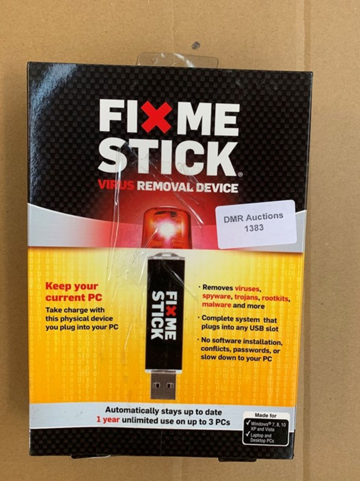 1 BOXED FIXME STICK VIRUS REMOVAL DEVICE / BL - 6416 (PUBLIC VIEWING AVAILABLE)