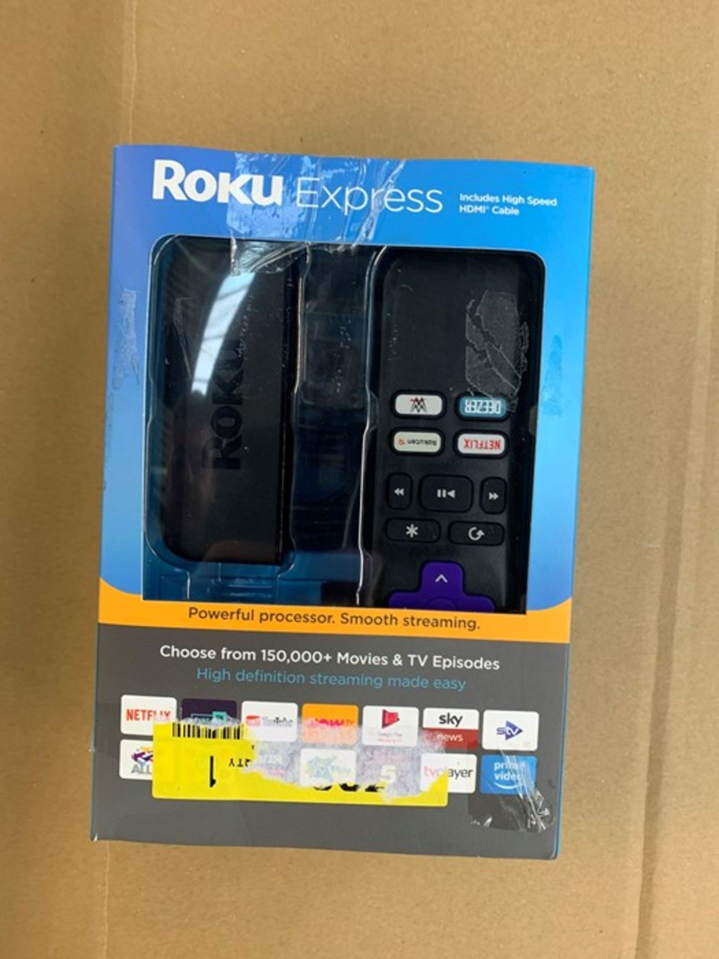 1 BOXED ROKU EXPRESS STREAMING STICK / BL - 6416 (PUBLIC VIEWING AVAILABLE)