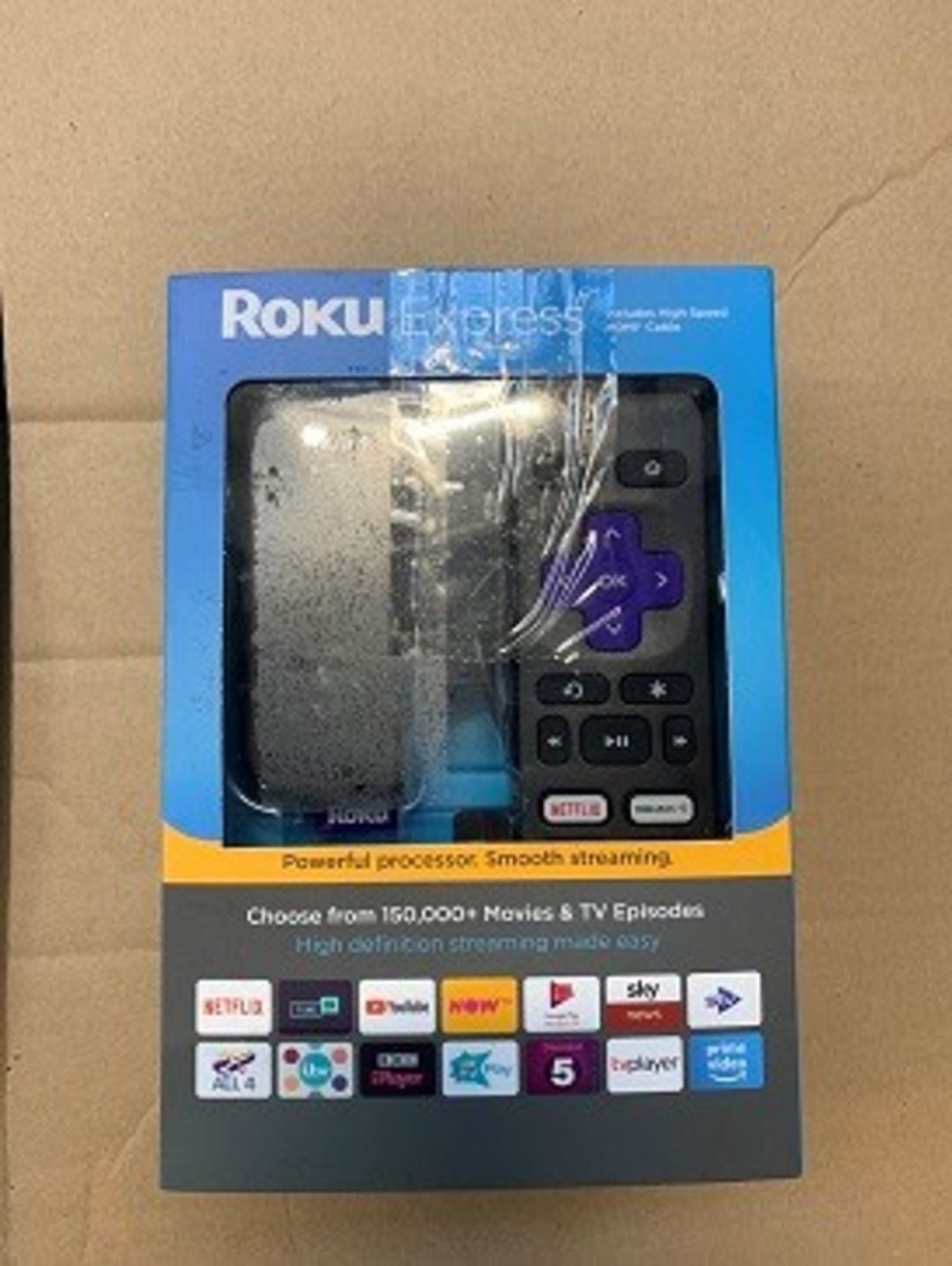 1 BOXED ROKU EXPRESS STREAMING STICK / BL - 6416 (PUBLIC VIEWING AVAILABLE)