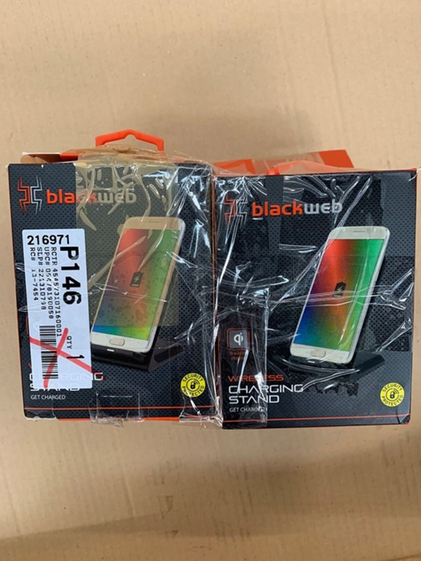 4 BOXED BLACKWEB WIRELESS CHARGING STANDS / BL - 6971 (PUBLIC VIEWING AVAILABLE)