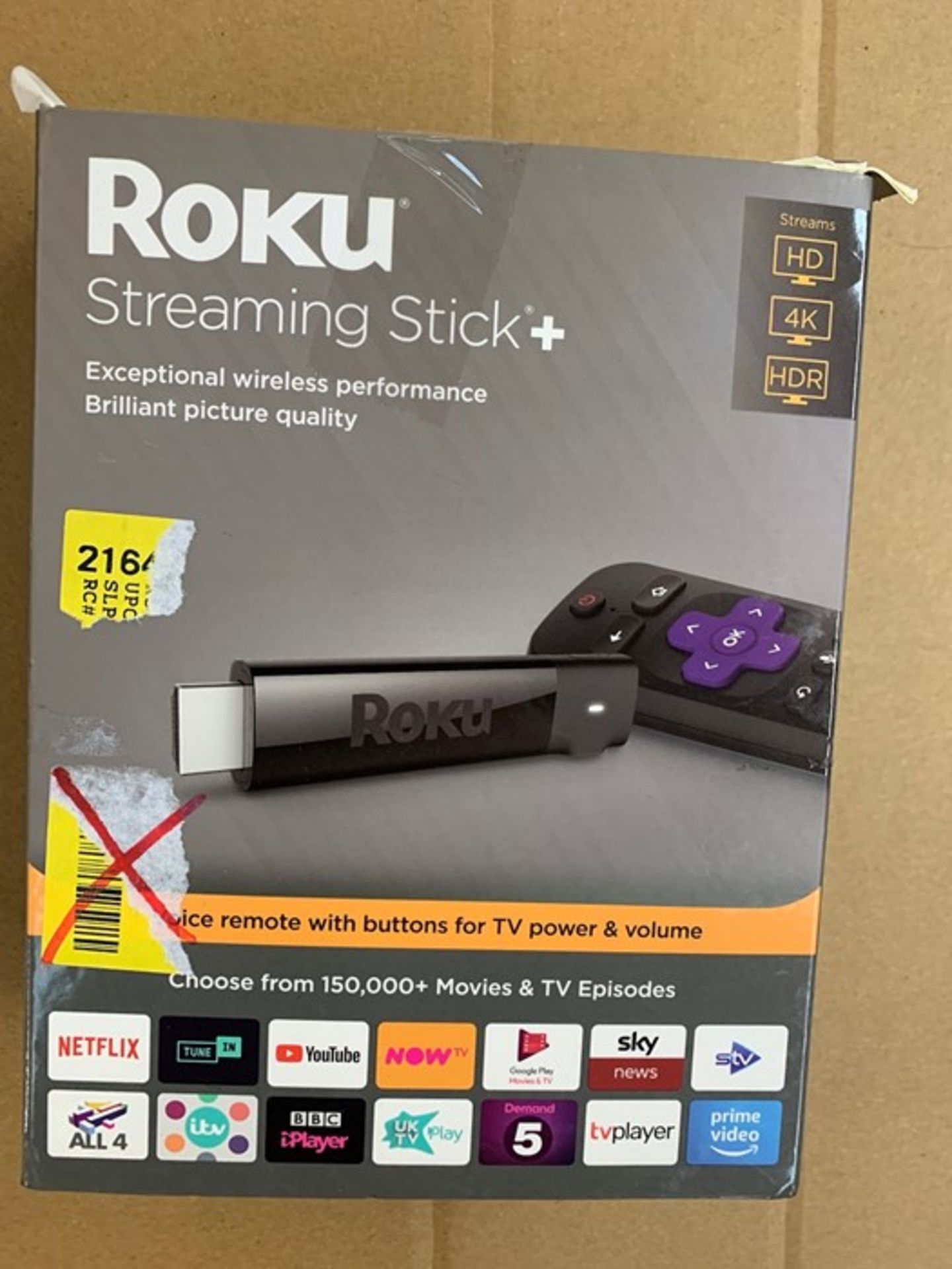 1 BOXED ROKU STREAMING STICK PLUS / BL 6416 (PUBLIC VIEWING AVAILABLE)