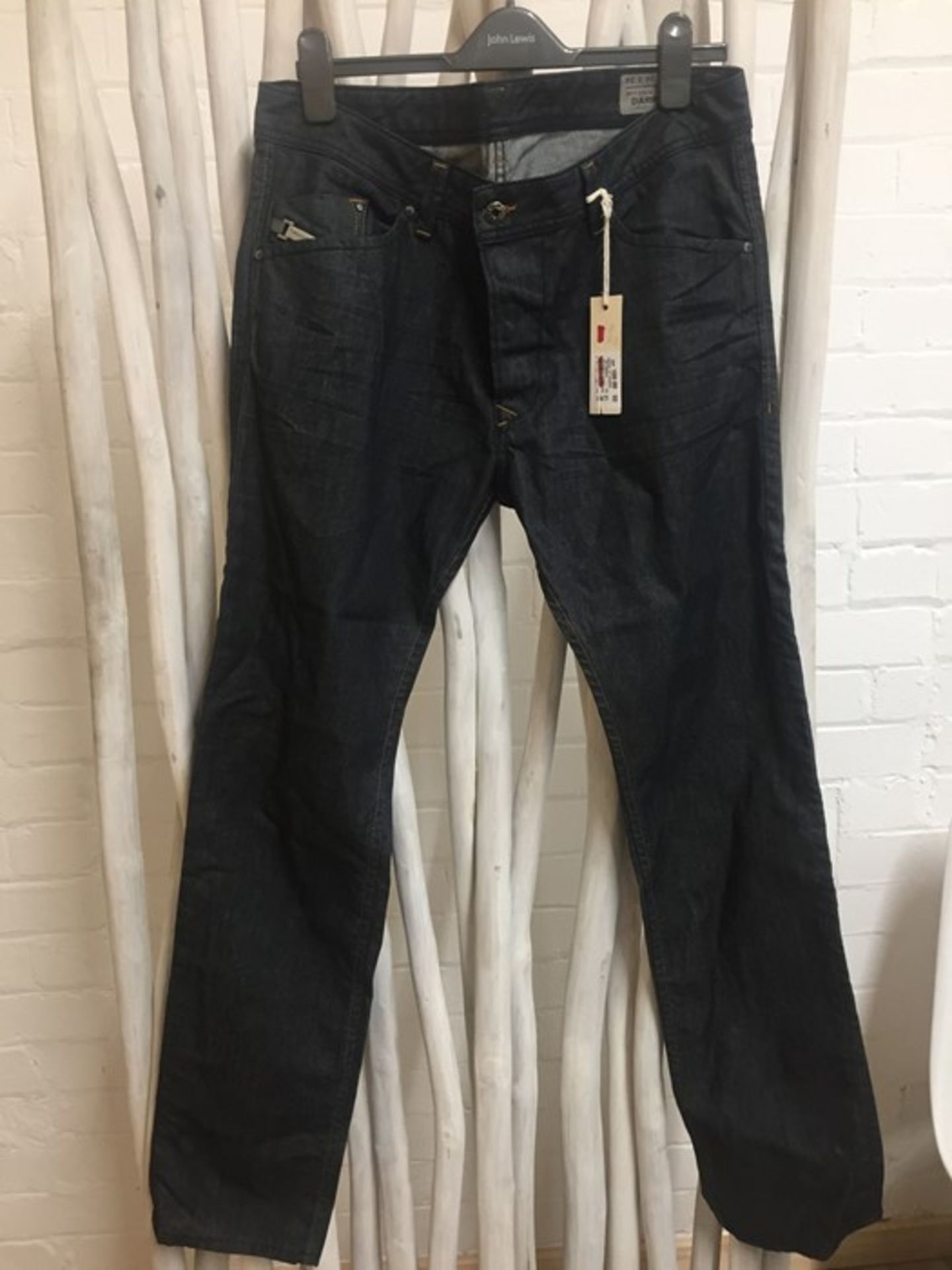 1 DIESEL DARRON REGULAR SLIM TAPERED DARK DENIM JEANS IN W34 L34 / RRP £140.00 (PUBLIC VIEWING