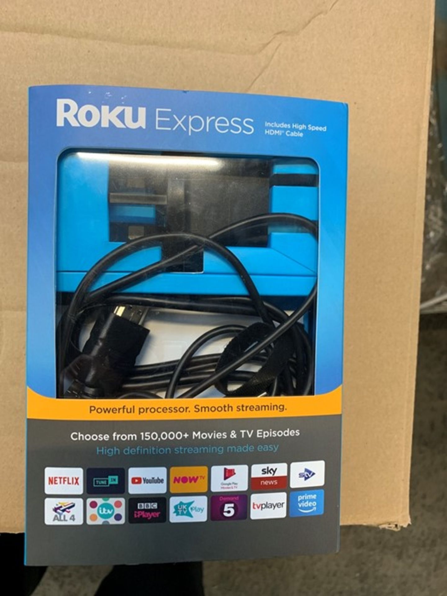 1 BOXED ROKU EXPRESS STREAMING STICK / BL - 6416 (PUBLIC VIEWING AVAILABLE)