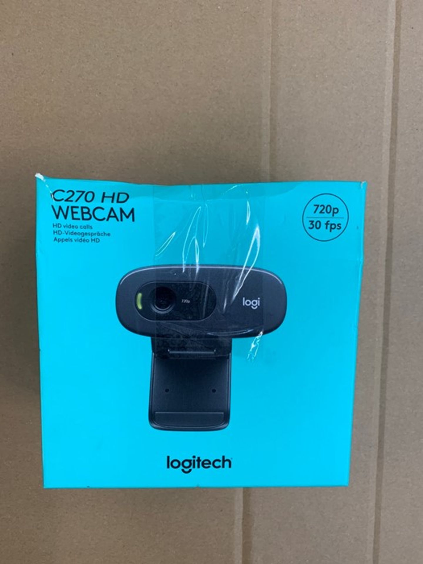 1 BOXED LOGITECH C270 HD WEBCAM IN BLACK / BL 6416 (PUBLIC VIEWING AVAILABLE)